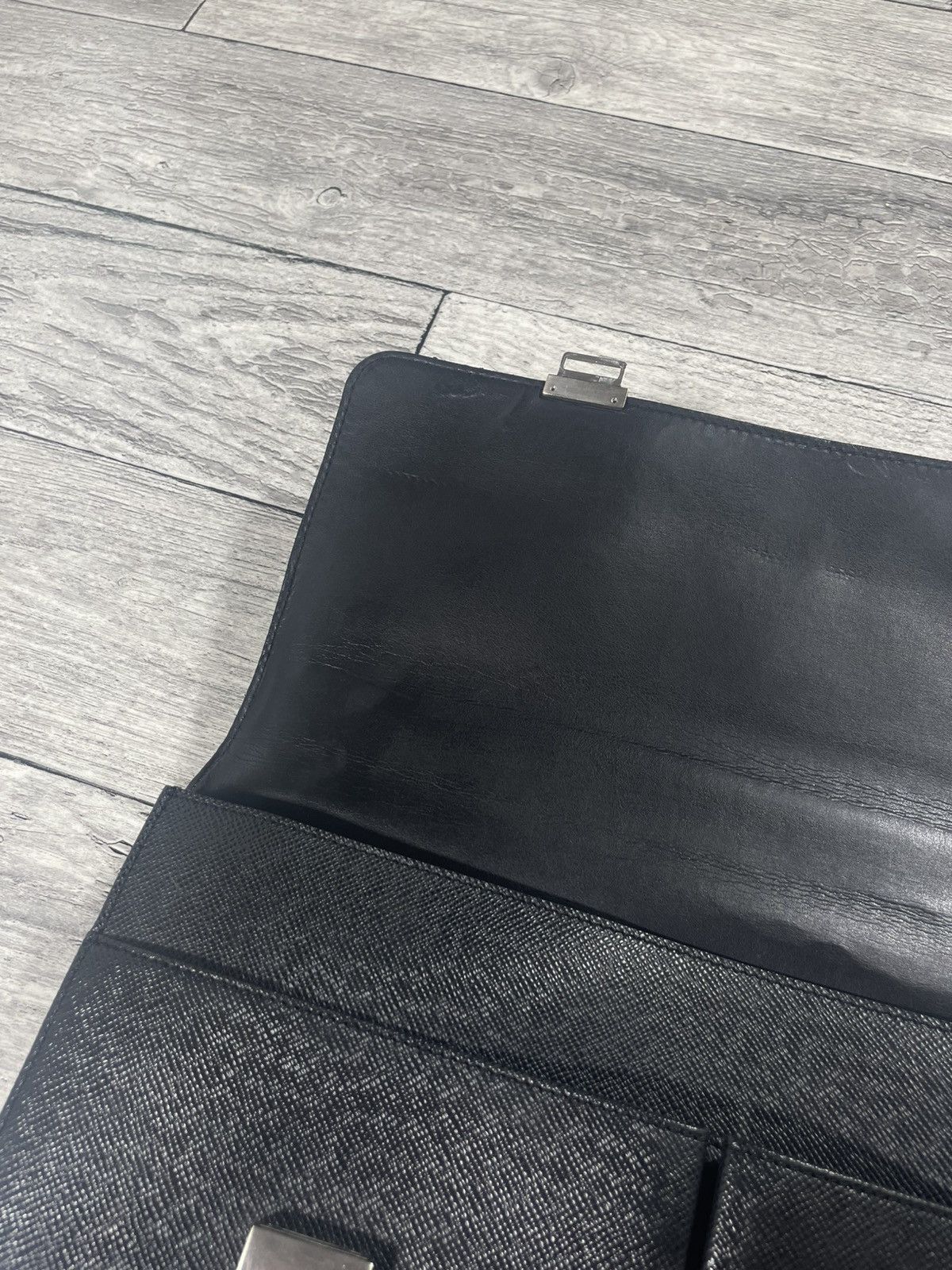 Louis Vuitton Vintage Louis Vuitton LV Black Taiga Leather Tobar Briefcase Size ONE SIZE - 6 Thumbnail