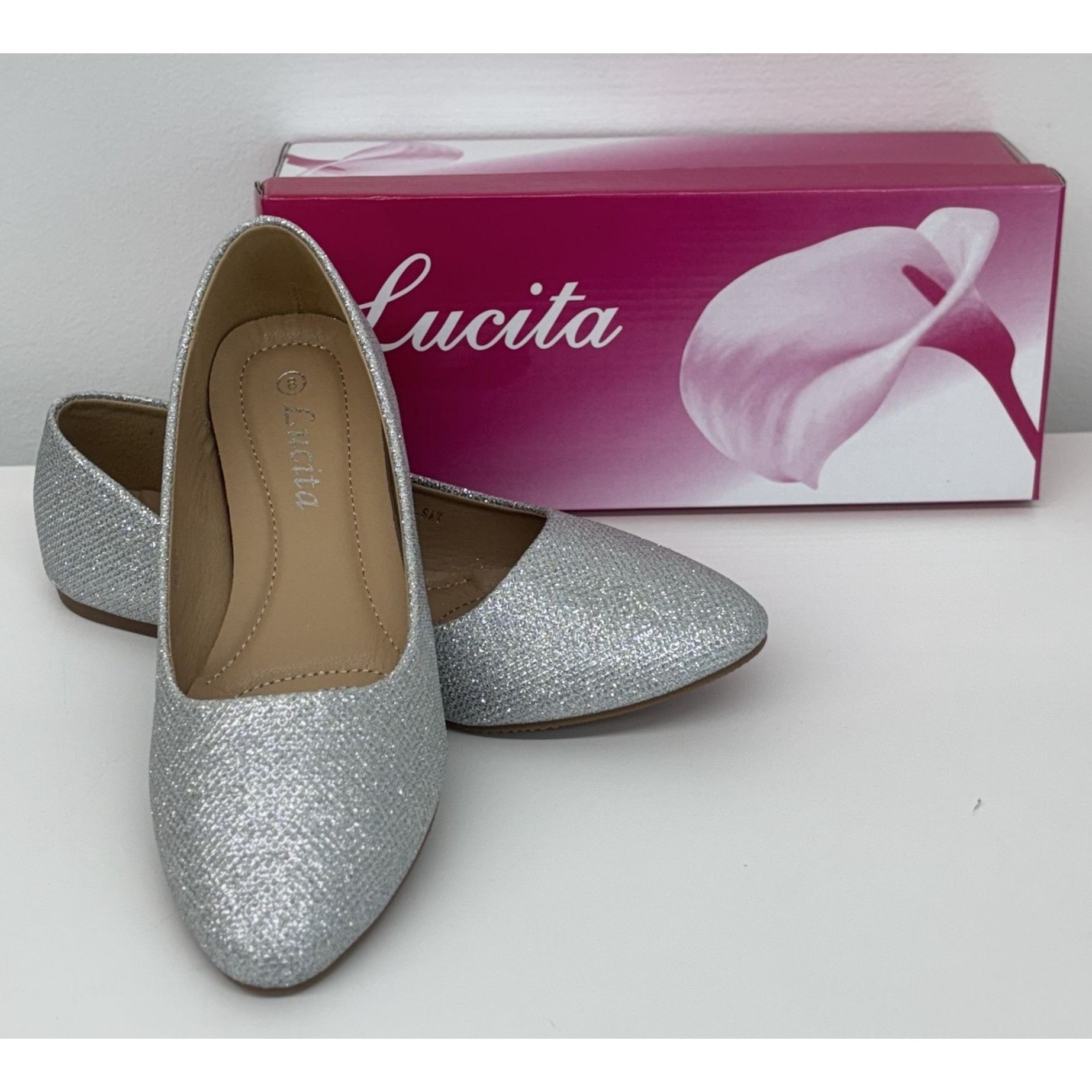 Other LUCITA / Friendly / Silver / Glittery / Flats / With Pointed Size US 10 / IT 40 - 9 Thumbnail