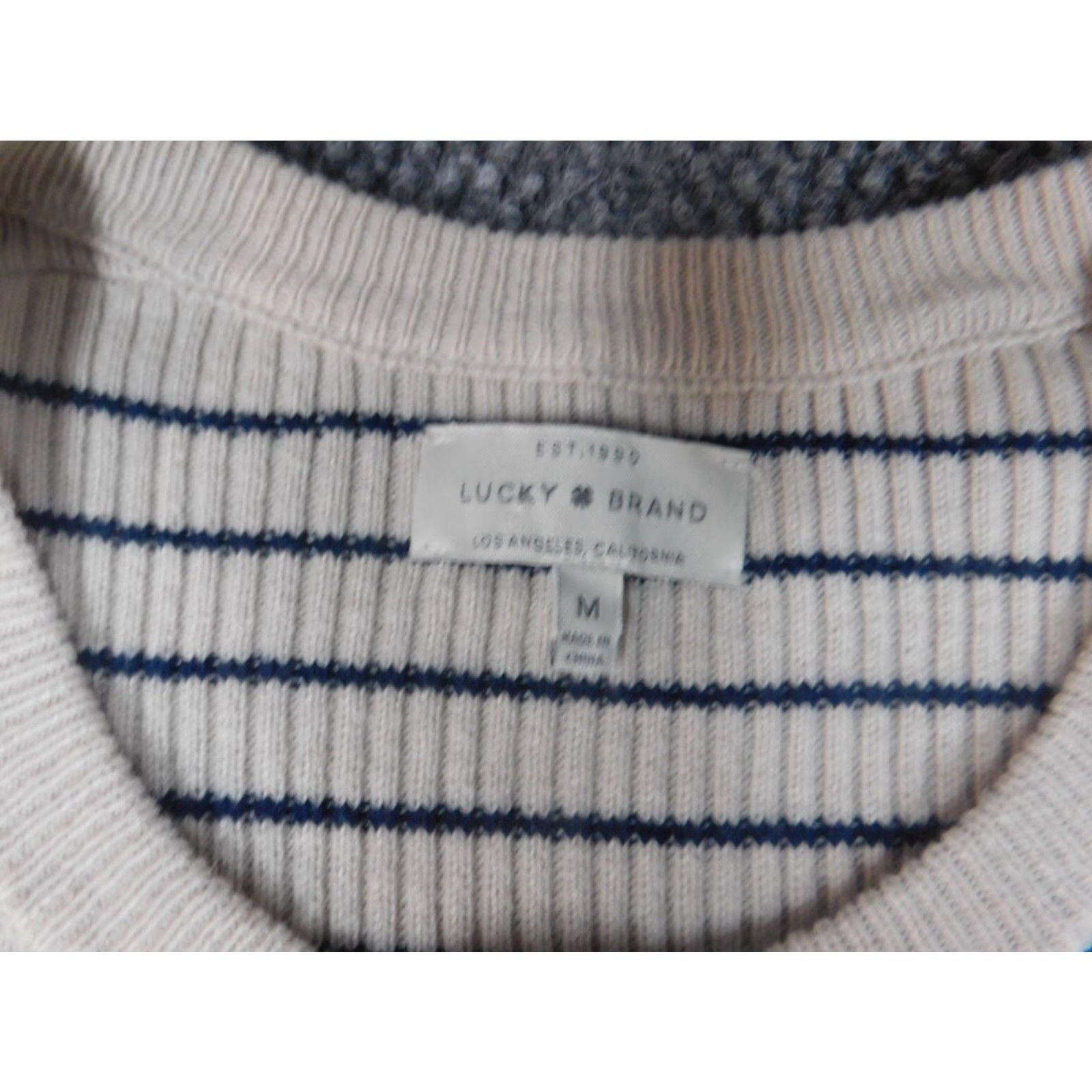 Lucky Brand Lucky Brand Sweater Womens Medium Beige off the shoulder slit pullover Size M / US 6-8 / IT 42-44 - 5 Thumbnail