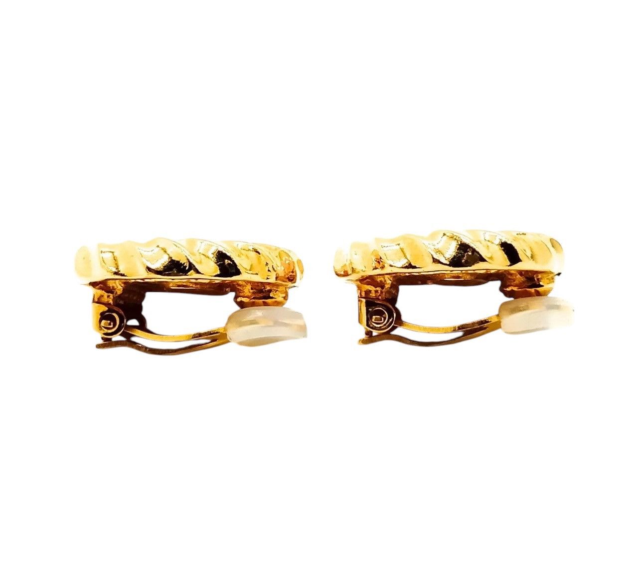 Chanel Chanel Earring Gold Whites Luxury Brand in Mint Condition Size ONE SIZE - 2 Thumbnail