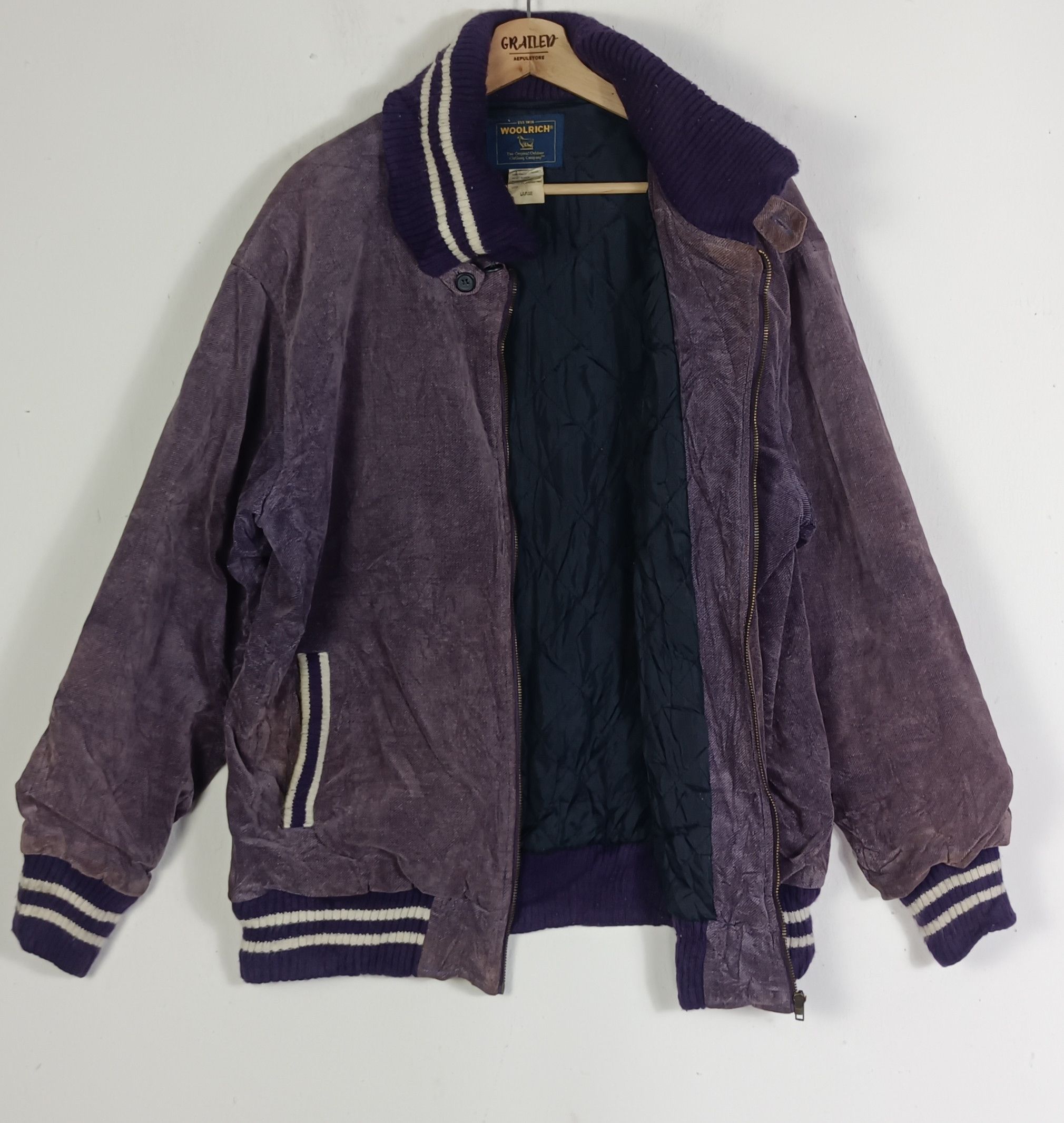 Woolrich Woolen Mills Vintage WOOLRICH Coduroy Bomber Jacket Size US XL / EU 56 / 4 - 5 Thumbnail