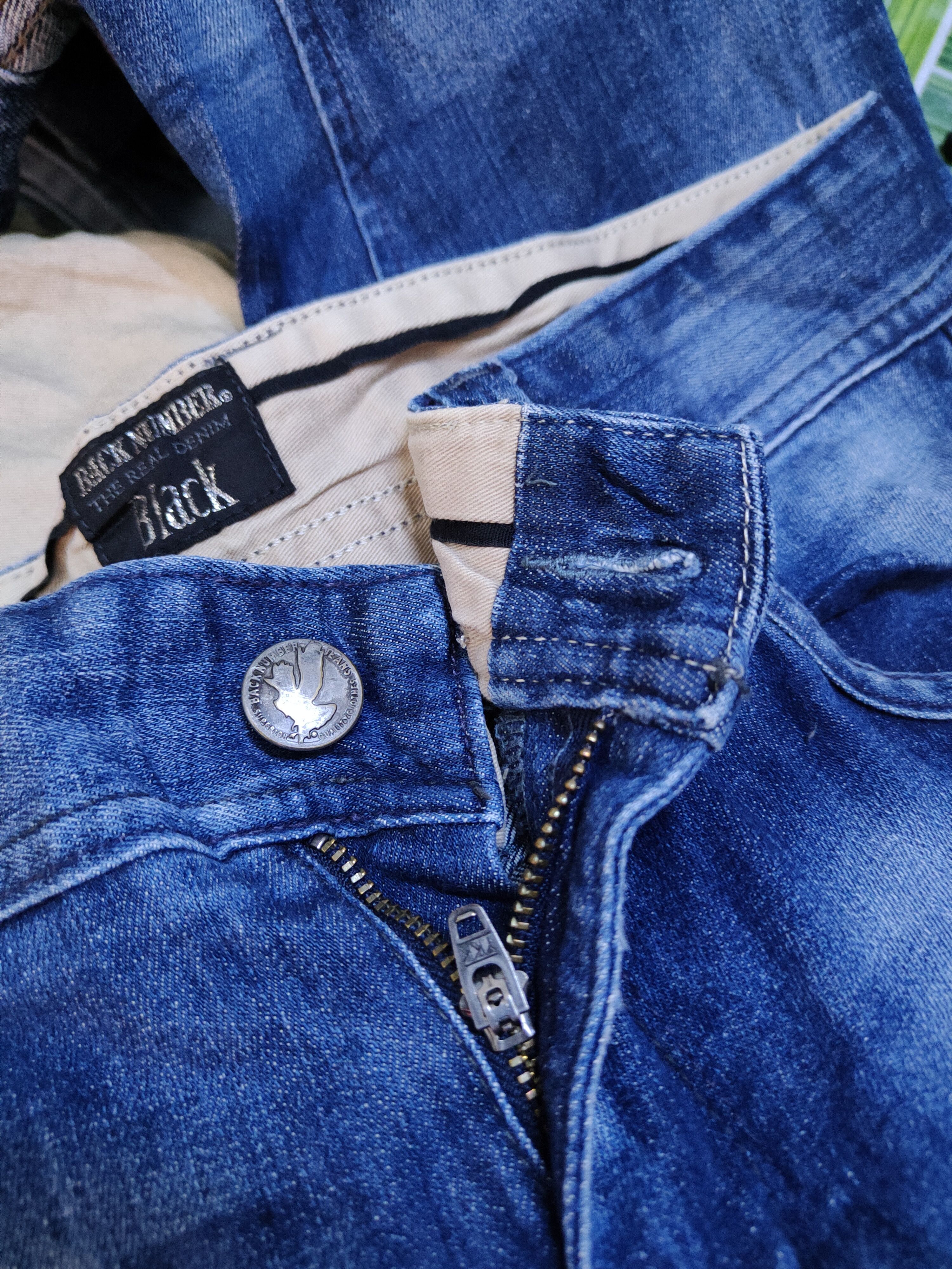 Japanese Brand Back Number-Black Dark Blue Faded Multipocket Denim #S1599 Size US 30 / EU 46 - 14 Thumbnail