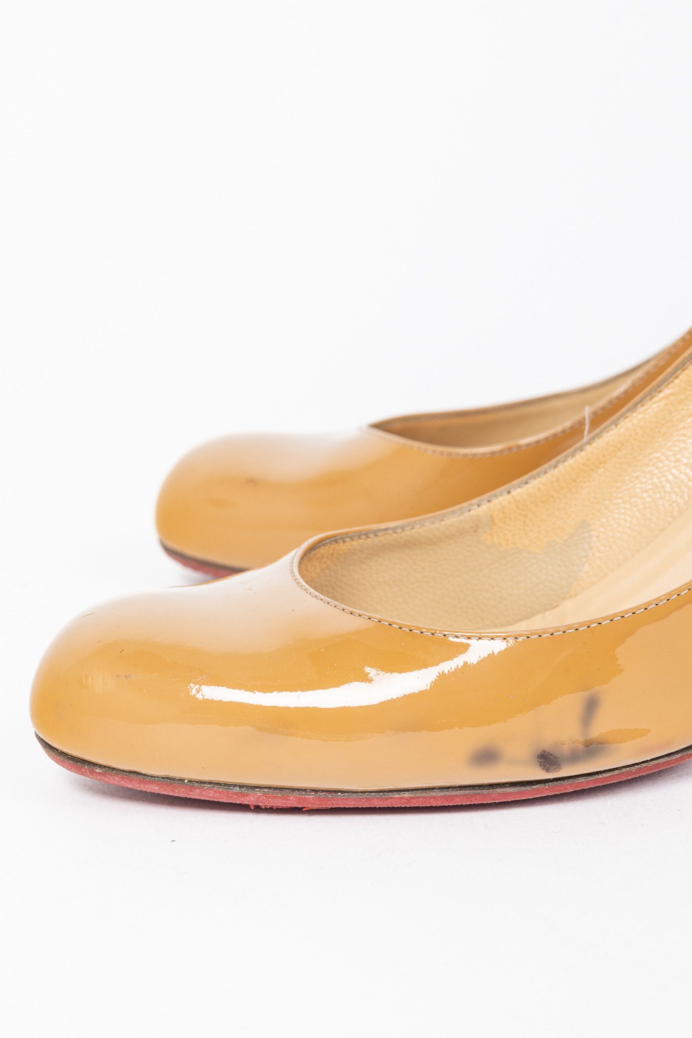 Christian Louboutin Christian Louboutin Simple 70 Camel Patent Leather Pumps Size US 5.5 / IT 35.5 - 7 Thumbnail