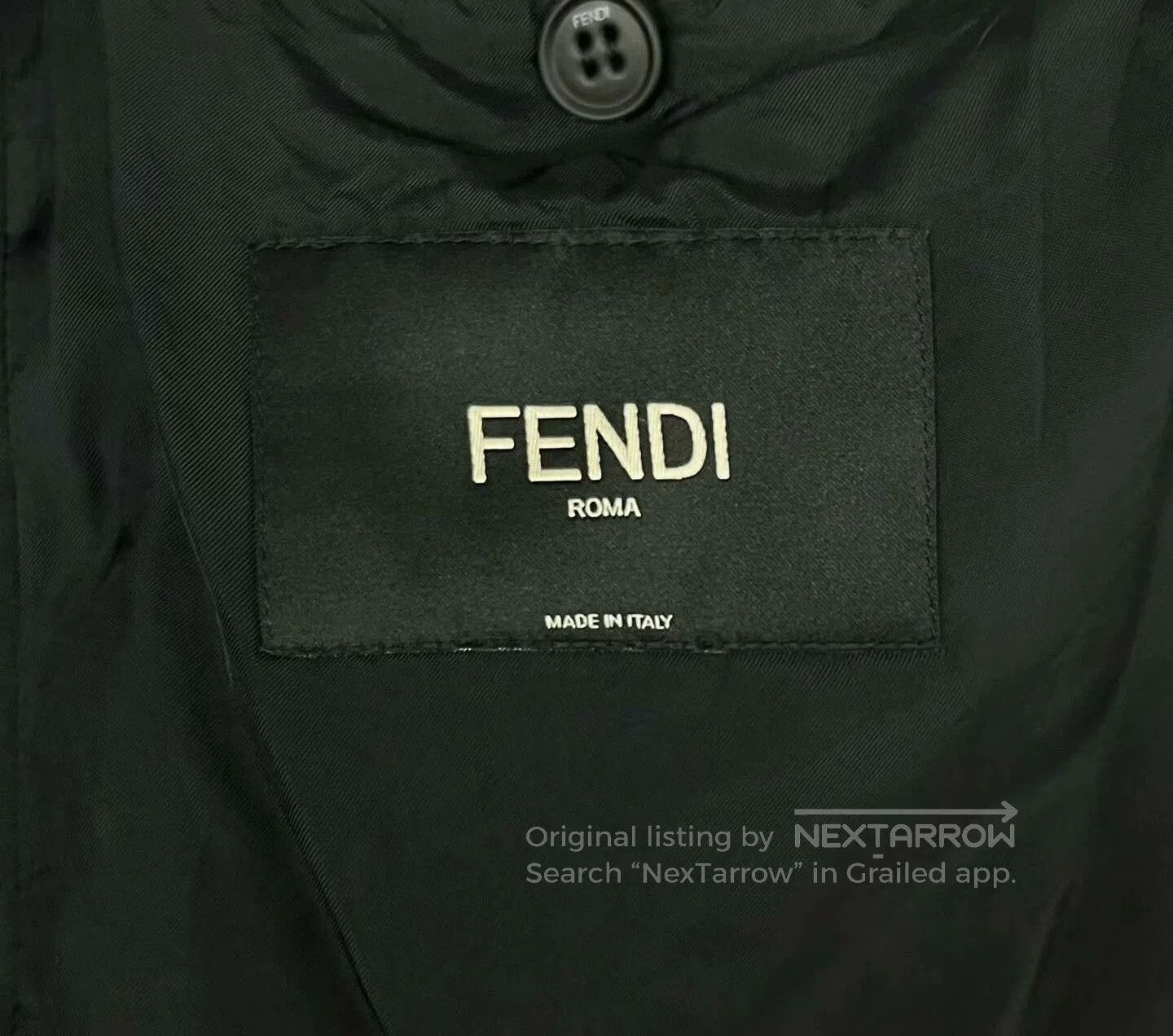 Fendi Fendi Black Gray Gradient Patterned Jacket. Size US L / EU 52-54 / 3 - 4 Thumbnail