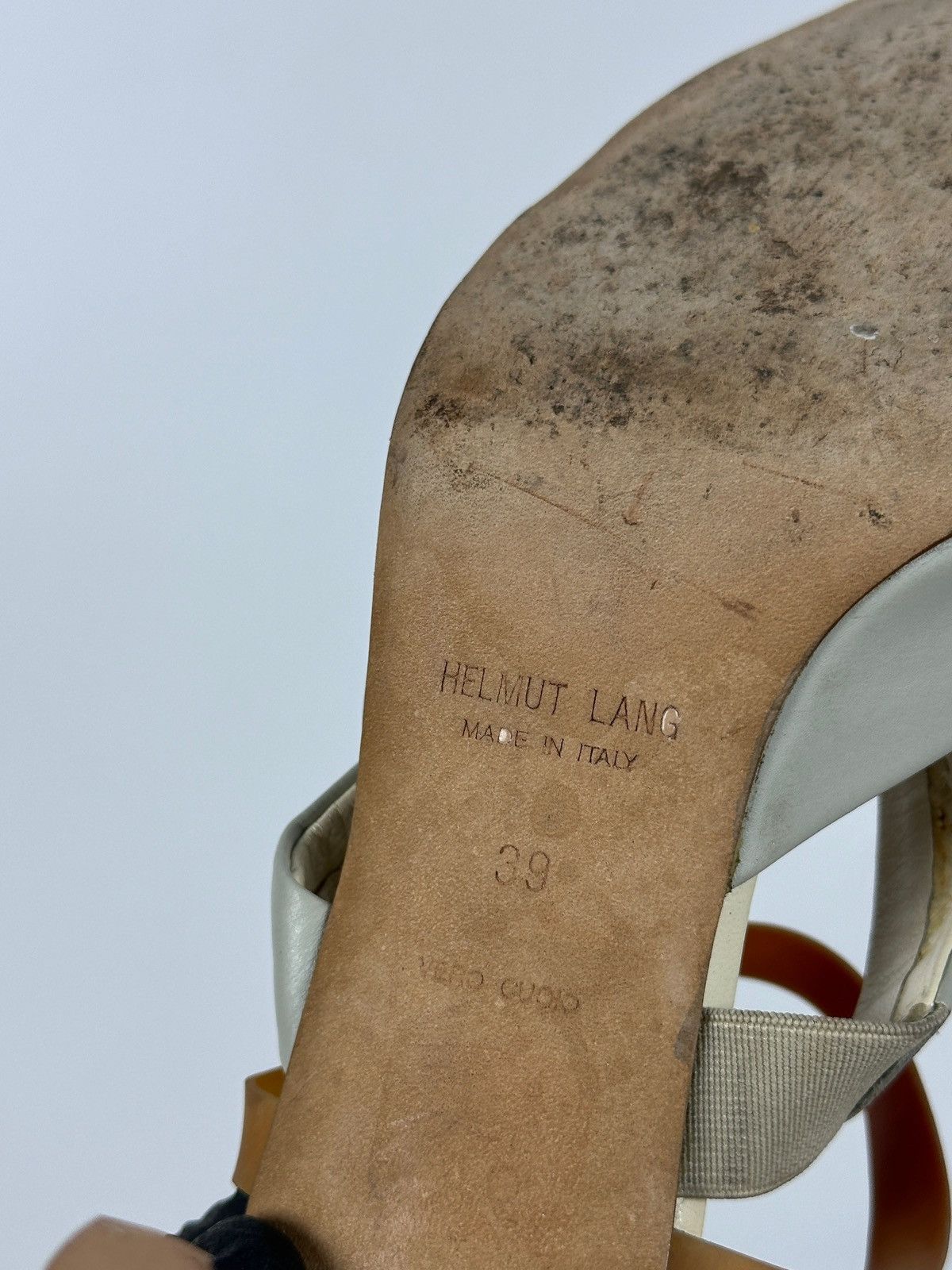 Helmut Lang 00s Vintage Helmut Lang Leather Strappy Sandals Heels Size US 9 / IT 39 - 23 Thumbnail