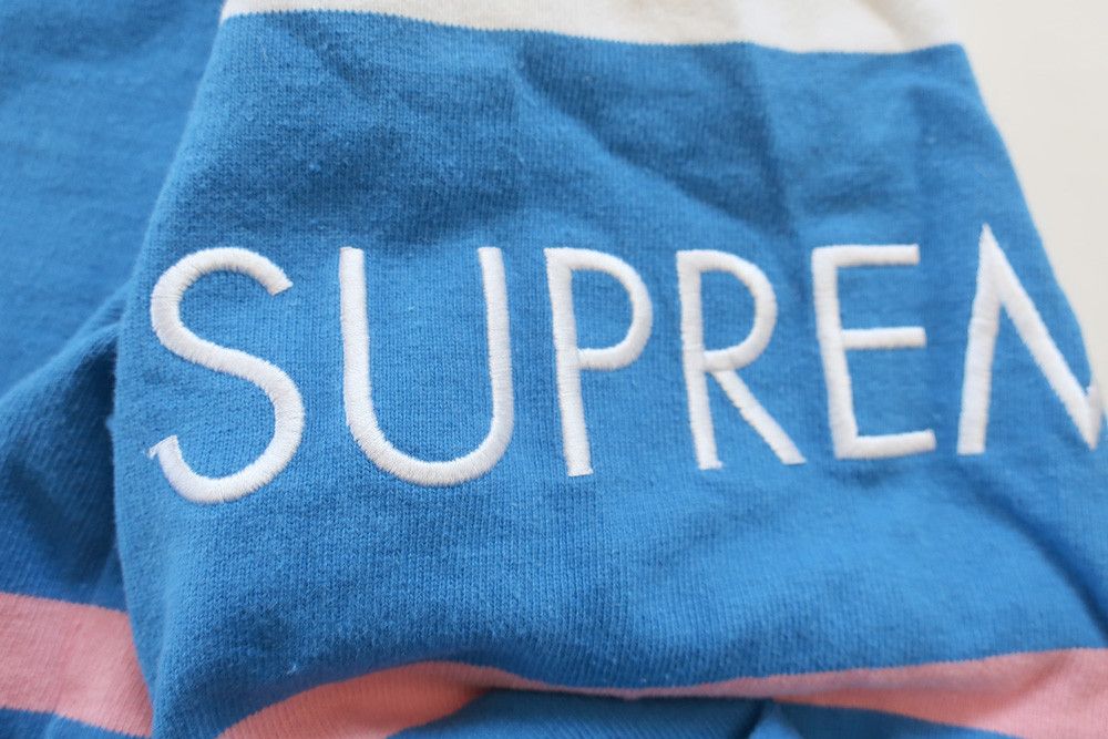 Supreme (M)Supreme Striped Rugby Blue 2016 Size US M / EU 48-50 / 2 - 2 Thumbnail