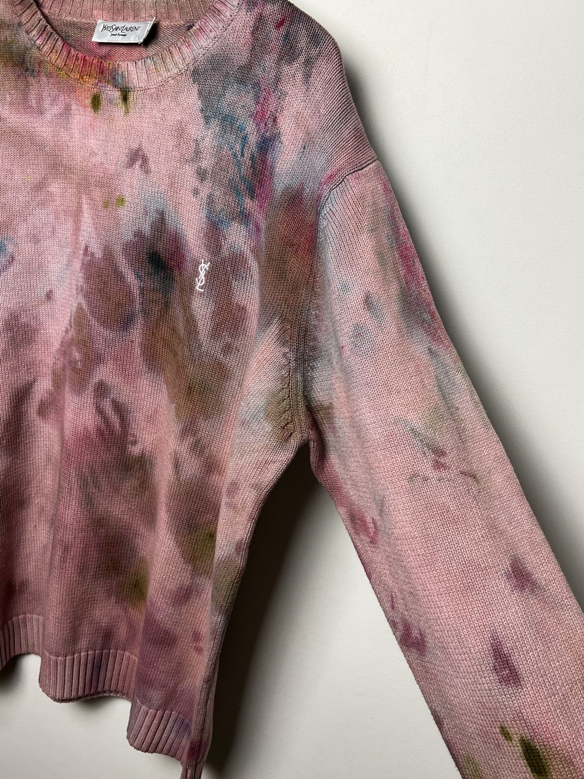 Yves Saint Laurent YSL y2k tie dye vintage sweater m-l Size US L / EU 52-54 / 3 - 9 Thumbnail