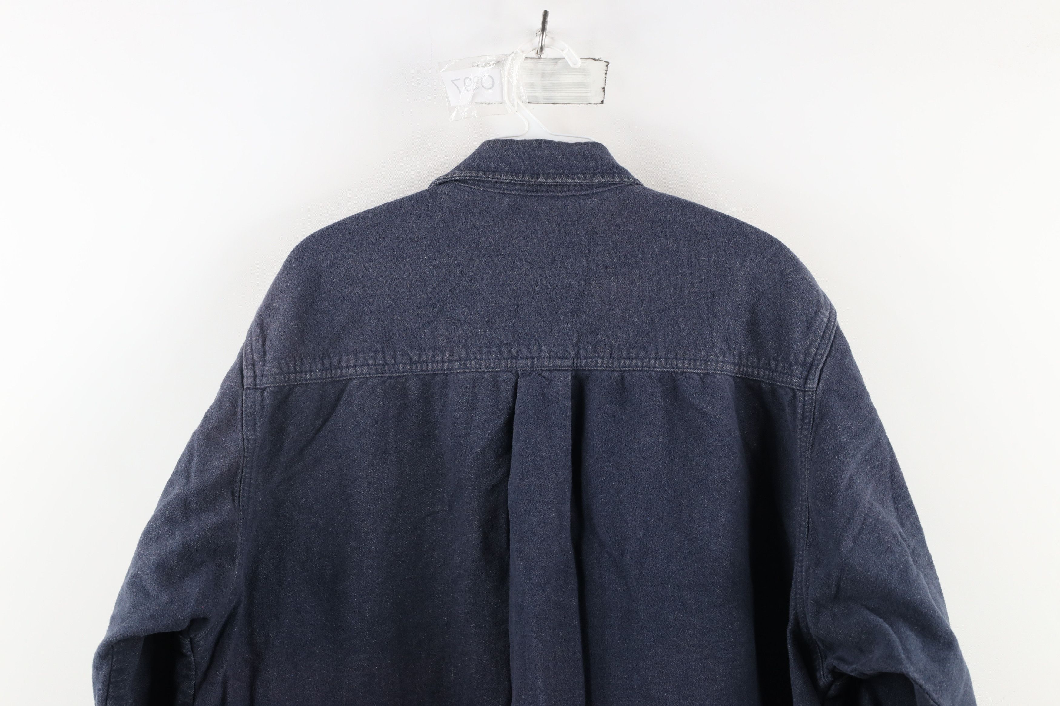 Vintage Vintage 90s Streetwear Heavyweight Cloth Button Shirt Blue Size US XL / EU 56 / 4 - 9 Thumbnail