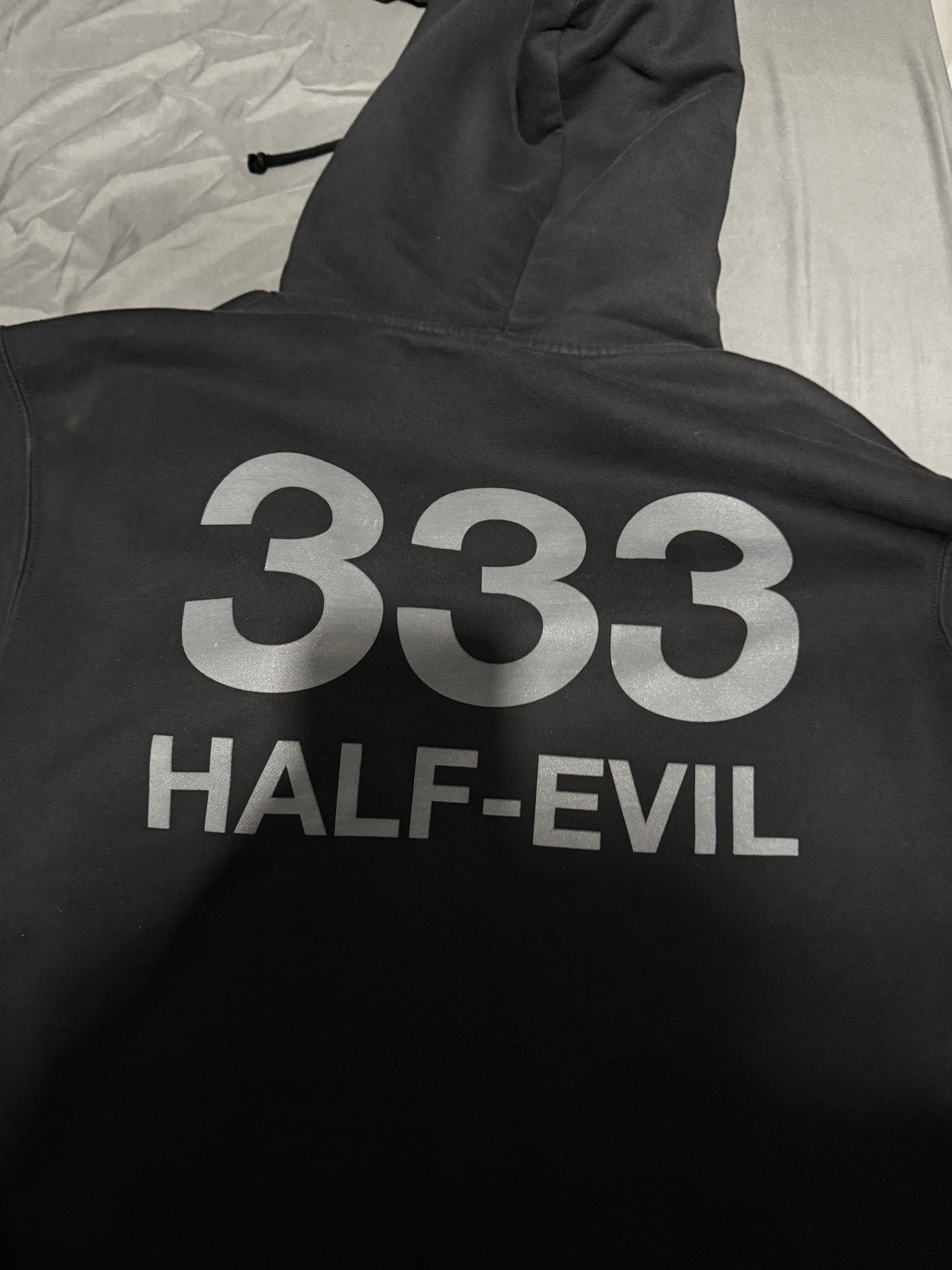 Half Evil HALF EVIL 333 HOODIE BLACK ON BLACK XXL Size US XXL / EU 58 / 5 - 2 Thumbnail