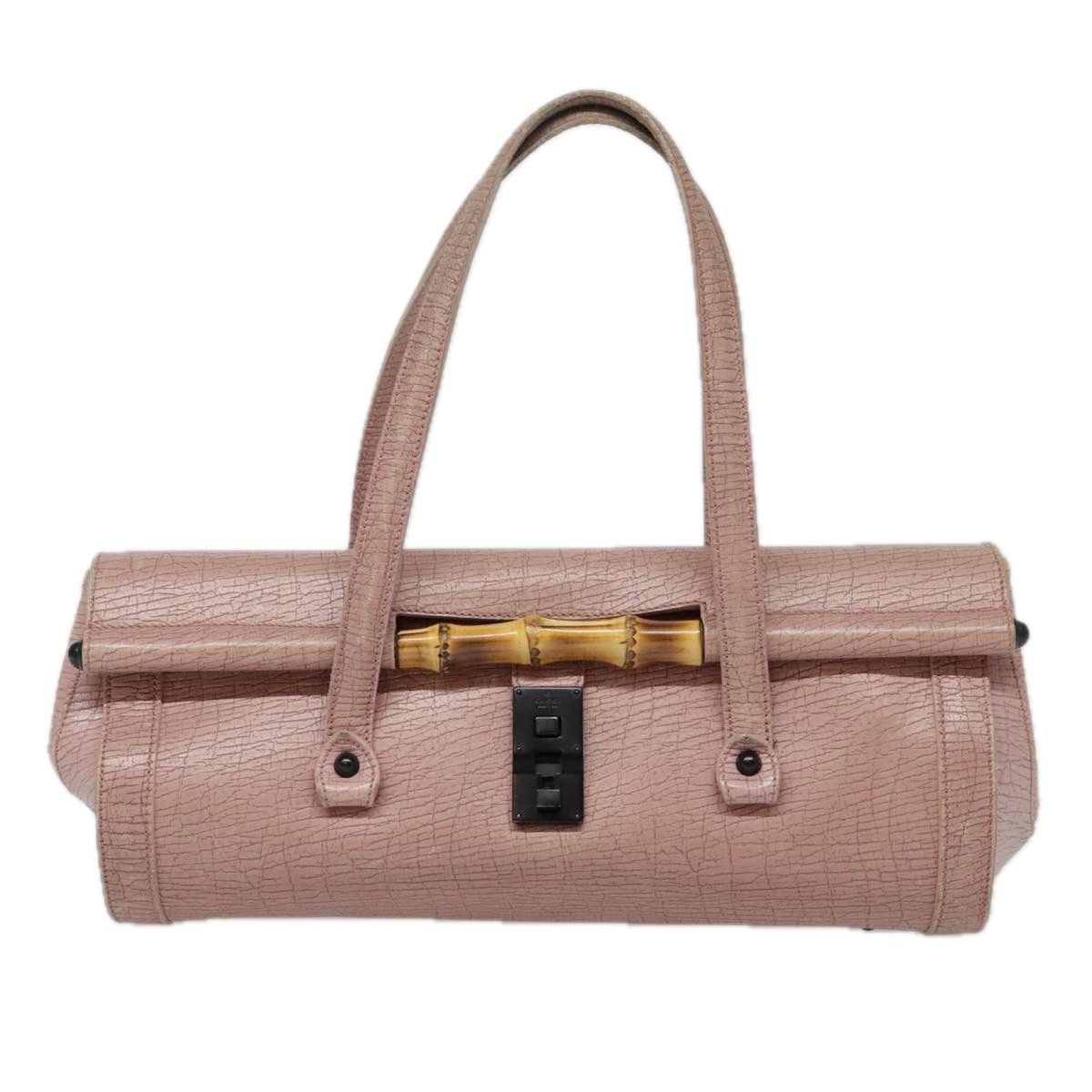 Gucci Bamboo Pink Leather Handbag (Pre-Owned) Size ONE SIZE - 1 Thumbnail