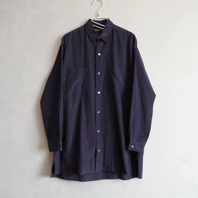 Yohji Yamamoto Yohji Yamamoto size os Floral embroidered silk-cotton-blen Size US M / EU 48-50 / 2 - 2 Thumbnail