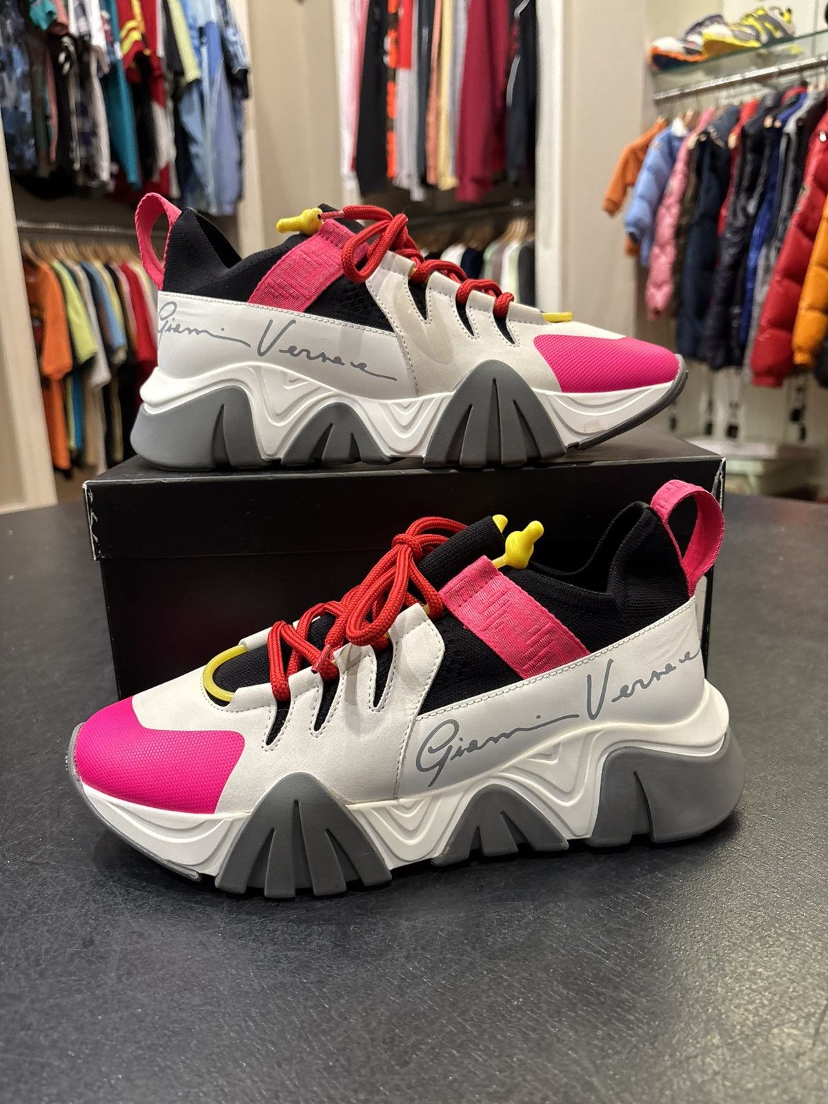 Versace Versace Squalo Sneakers Pink Size US 6 / EU 39 - 1 Thumbnail