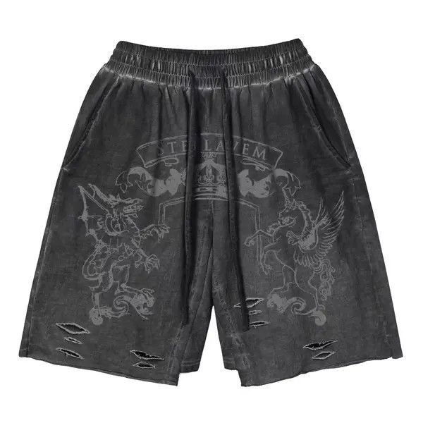 VIBE Vintage High Street Hip Hop Loose Fit Denim Shorts Size US 30 / EU 46 - 1 Thumbnail