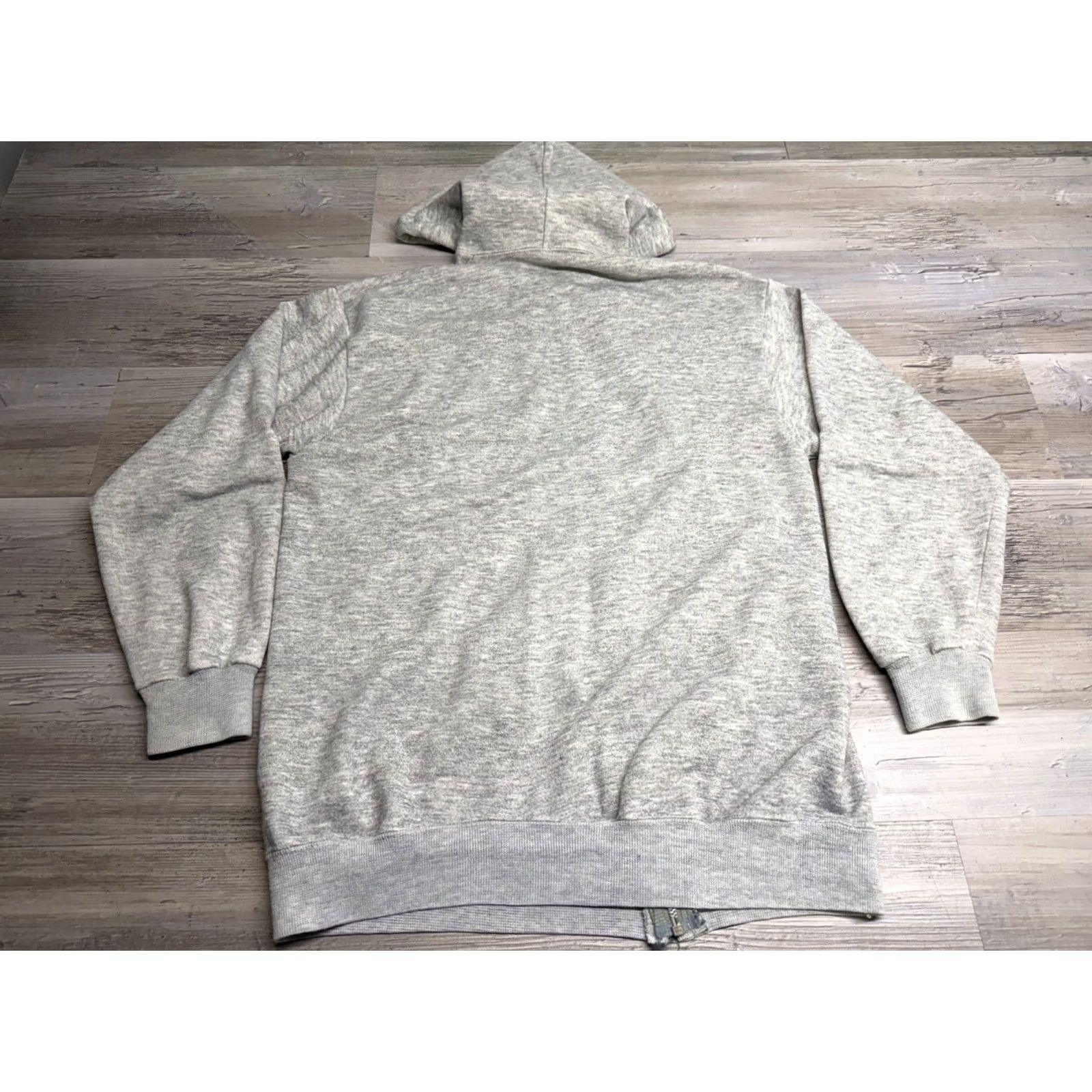 Vintage Vintage Blank Hoodie Mens Large Heather Gray Full Zip USA Made Sweatshirt Size US L / EU 52-54 / 3 - 5 Thumbnail