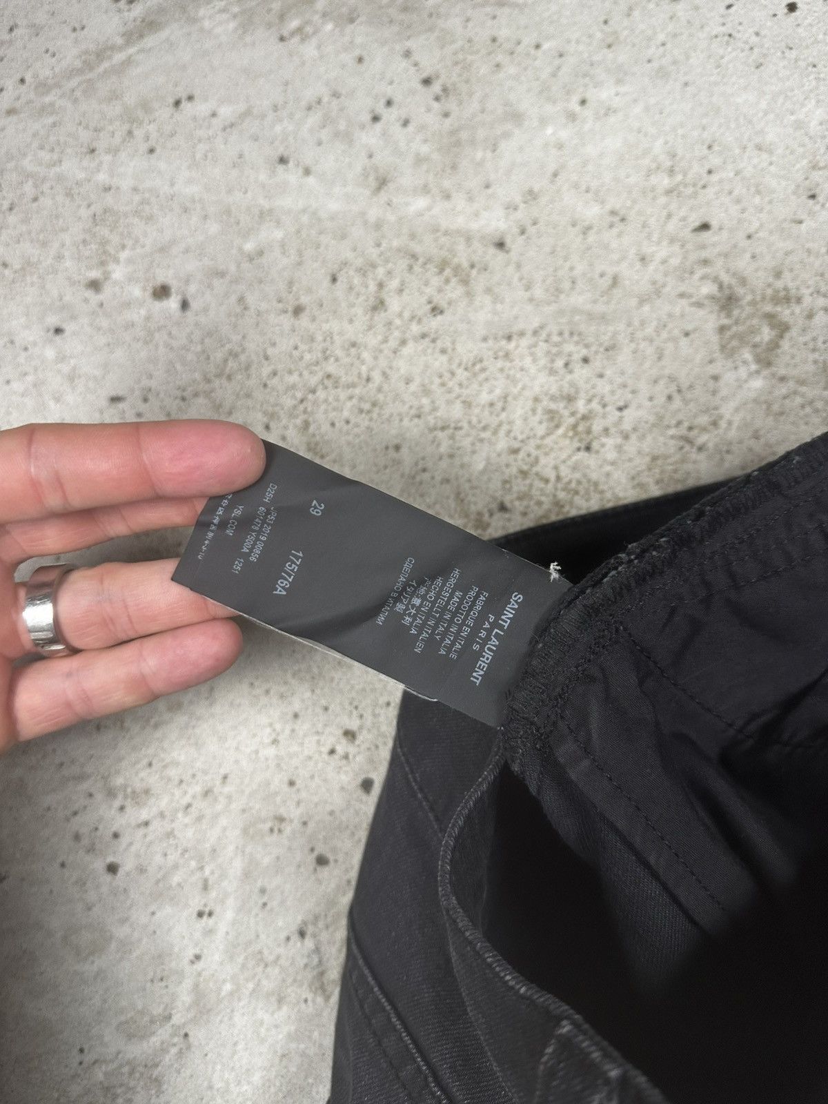 Saint Laurent Paris Saint Laurent Paris SS20 Black ‘D21’ Waxed Whiskers Skinny Size US 29 - 15 Thumbnail