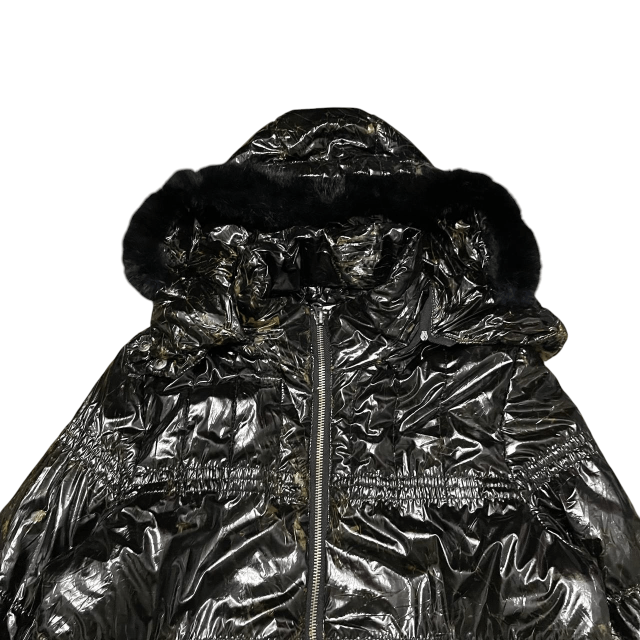 Other Bossini Rabbit Fur Hooded Puffer Jacket Size US S / EU 44-46 / 1 - 2 Thumbnail