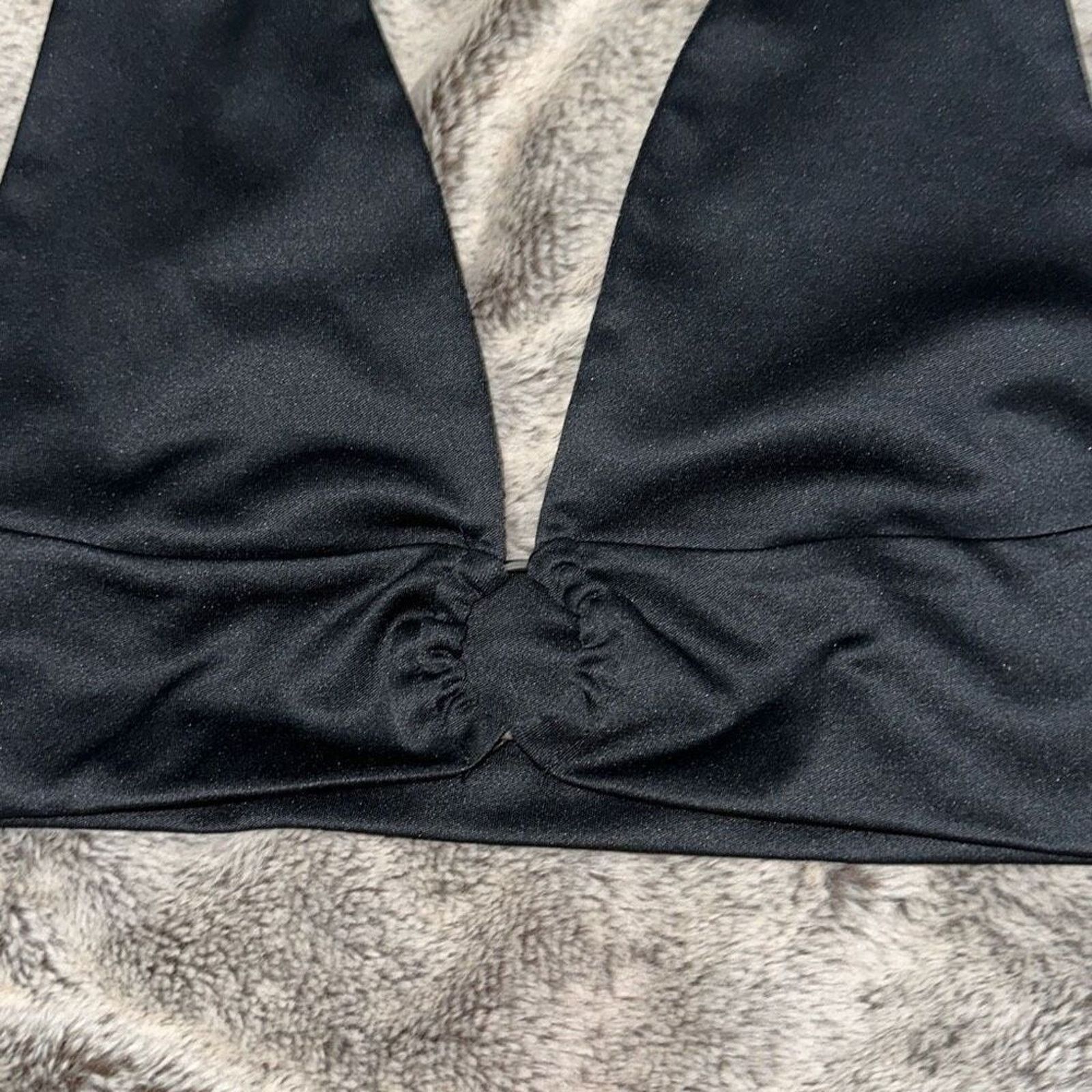Other Black Halter Crop Top with Silver Ring Detail | Sz S Size S / US 4 / IT 40 - 3 Thumbnail