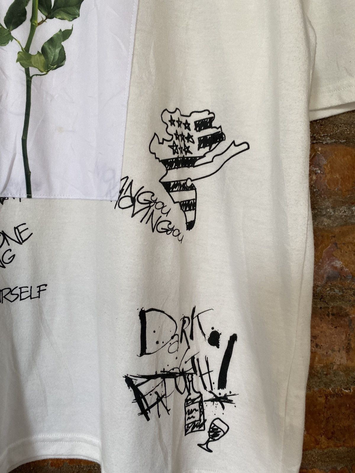 In The Attic × Japanese Brand × Le Grande Bleu (L.G.B.) Iconic Punk and Gothic Black rose poem tee Size US XL / EU 56 / 4 - 7 Thumbnail