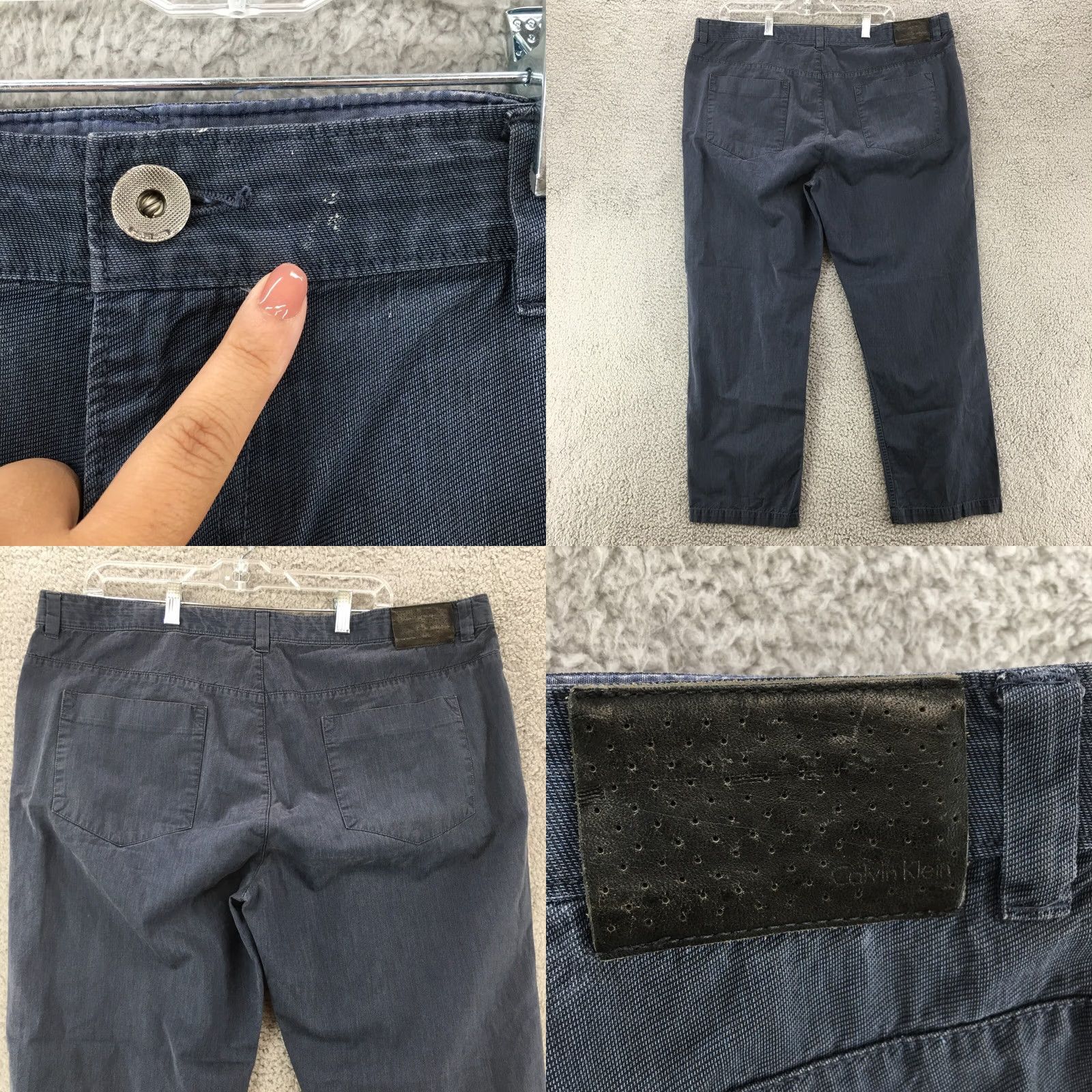 Calvin Klein Calvin Klein Straight Leg Pants Mens 40x30 Blue Flat Front Mid Rise Zip Fly Regular Fit Straight Leg Color Blue Men’s Pants Size 27" / US 4 / IT 40 - 8 Thumbnail