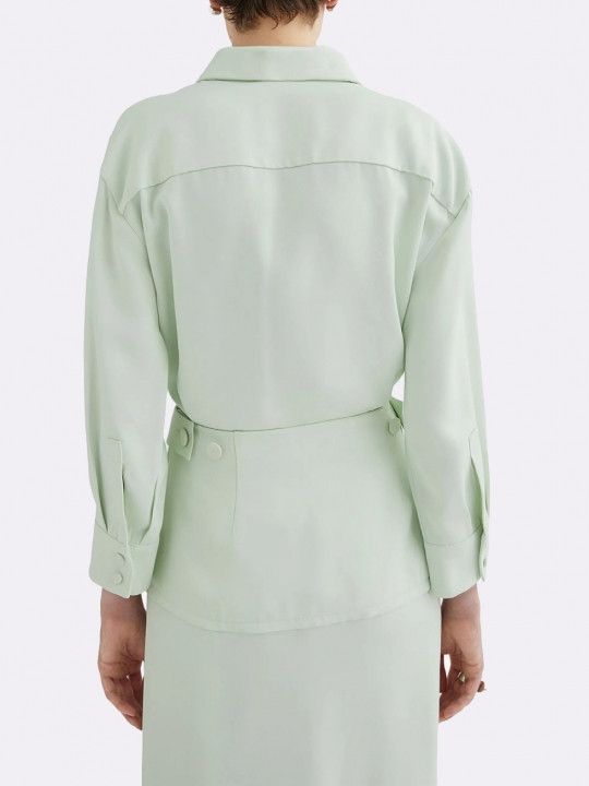 Jil Sander o1loc1c0426 Long Sleeved Shirt in Green Size L / US 10 / IT 46 - 4 Thumbnail