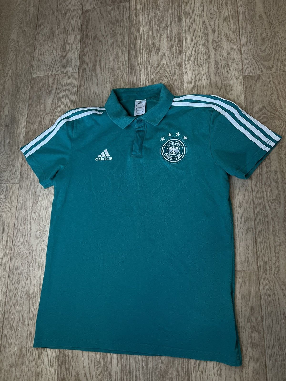 Adidas ADIDAS GERMANY FOOTBALL CLUB TRAINING POLO T-SHIRT Size US L / EU 52-54 / 3 - 1 Thumbnail