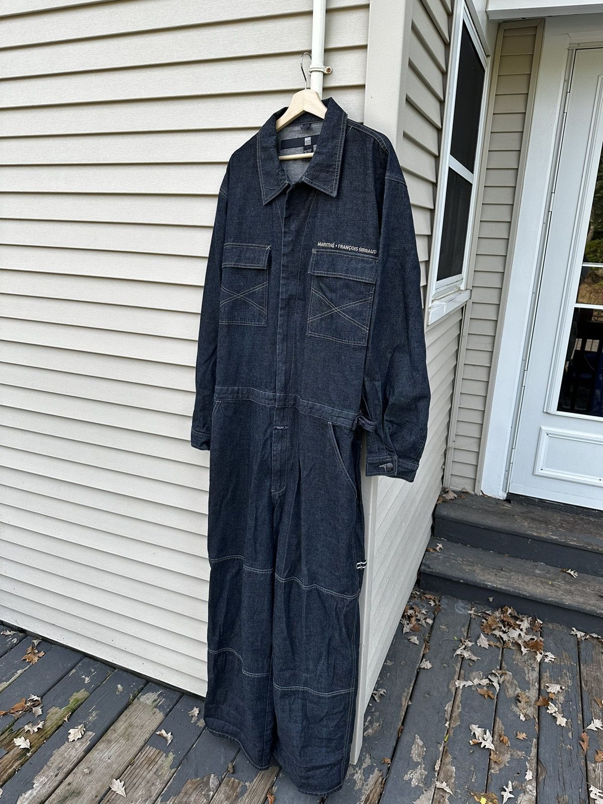 image of Marithe Francois Girbaud x Vintage Girbaud Heavy Denim Jumpsuit in Raw Demin, Men's (Size 38)