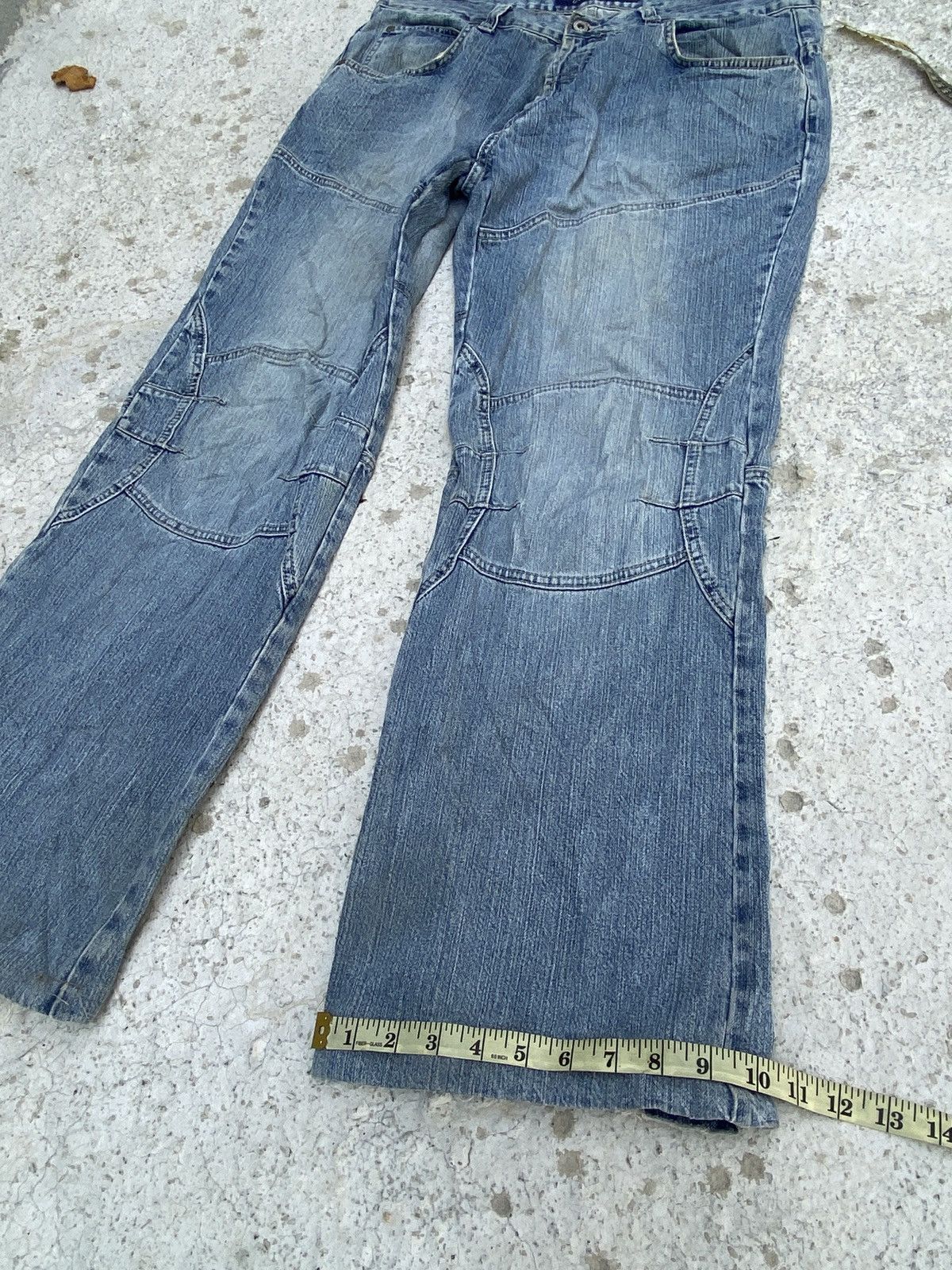 Hysteric Glamour × Japanese Brand × Vintage Flare Baggy Fishbone Denim Size US 37 - 10 Thumbnail