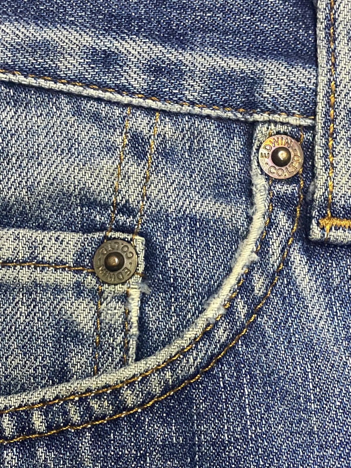 Edwin Vintage Edwin 503z Faded Wash Distressed Loose Jeans Size US 30 / EU 46 - 10 Thumbnail