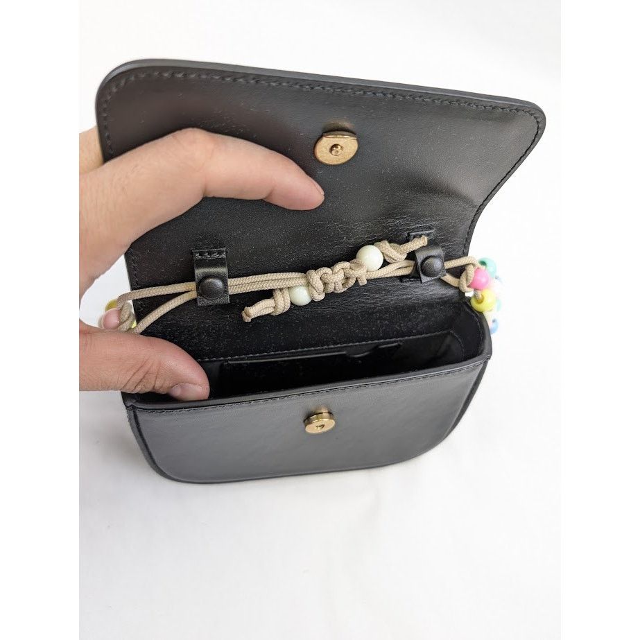 Palm Angels o1rshd1 Size: OS / Beads Strap Crash Bag in Black/White Size ONE SIZE - 14 Thumbnail