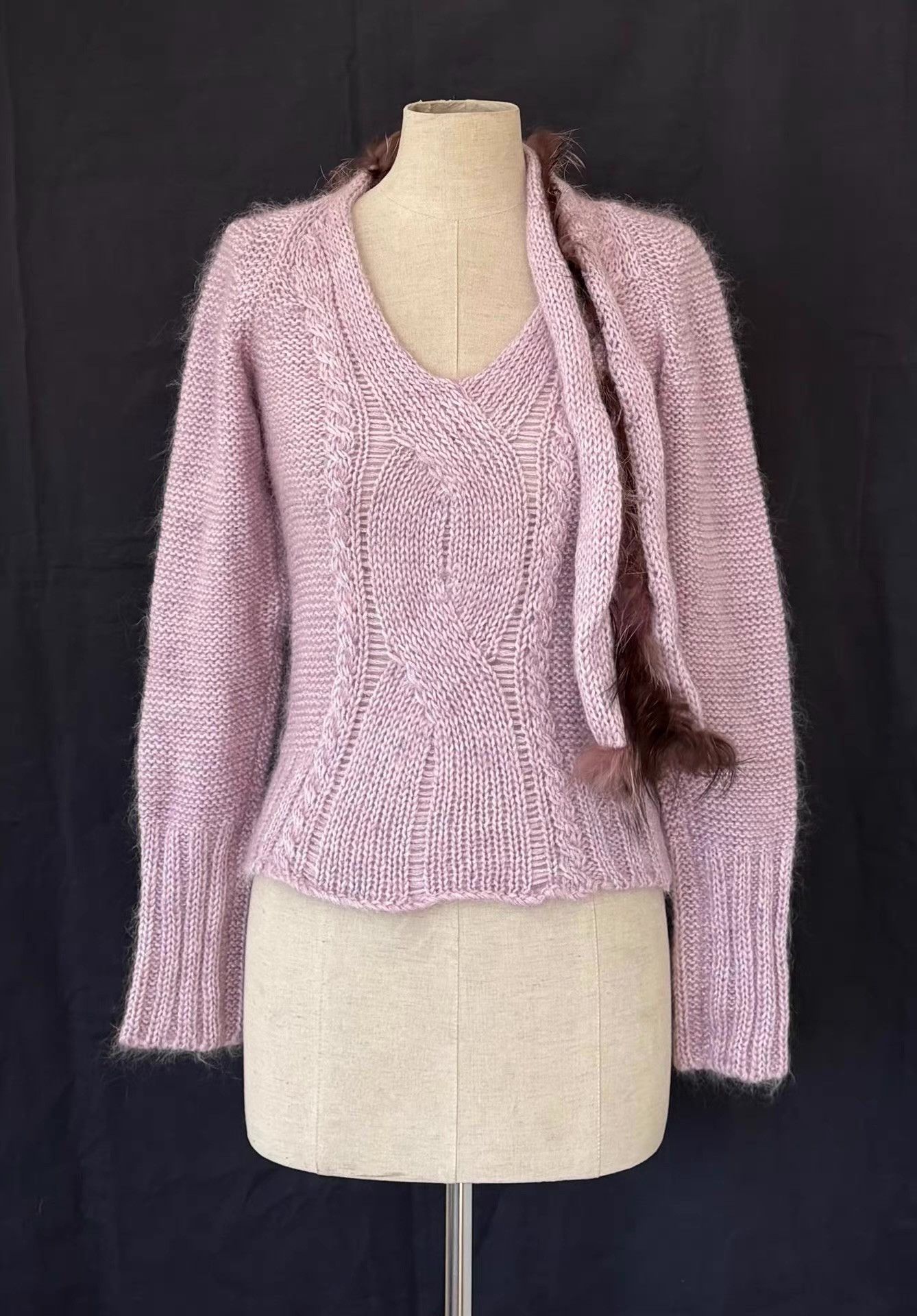 Roberto Cavalli Roberto Cavalli Women's Taro Purple Sweater Ｑ21 Size M / US 6-8 / IT 42-44 - 6 Thumbnail