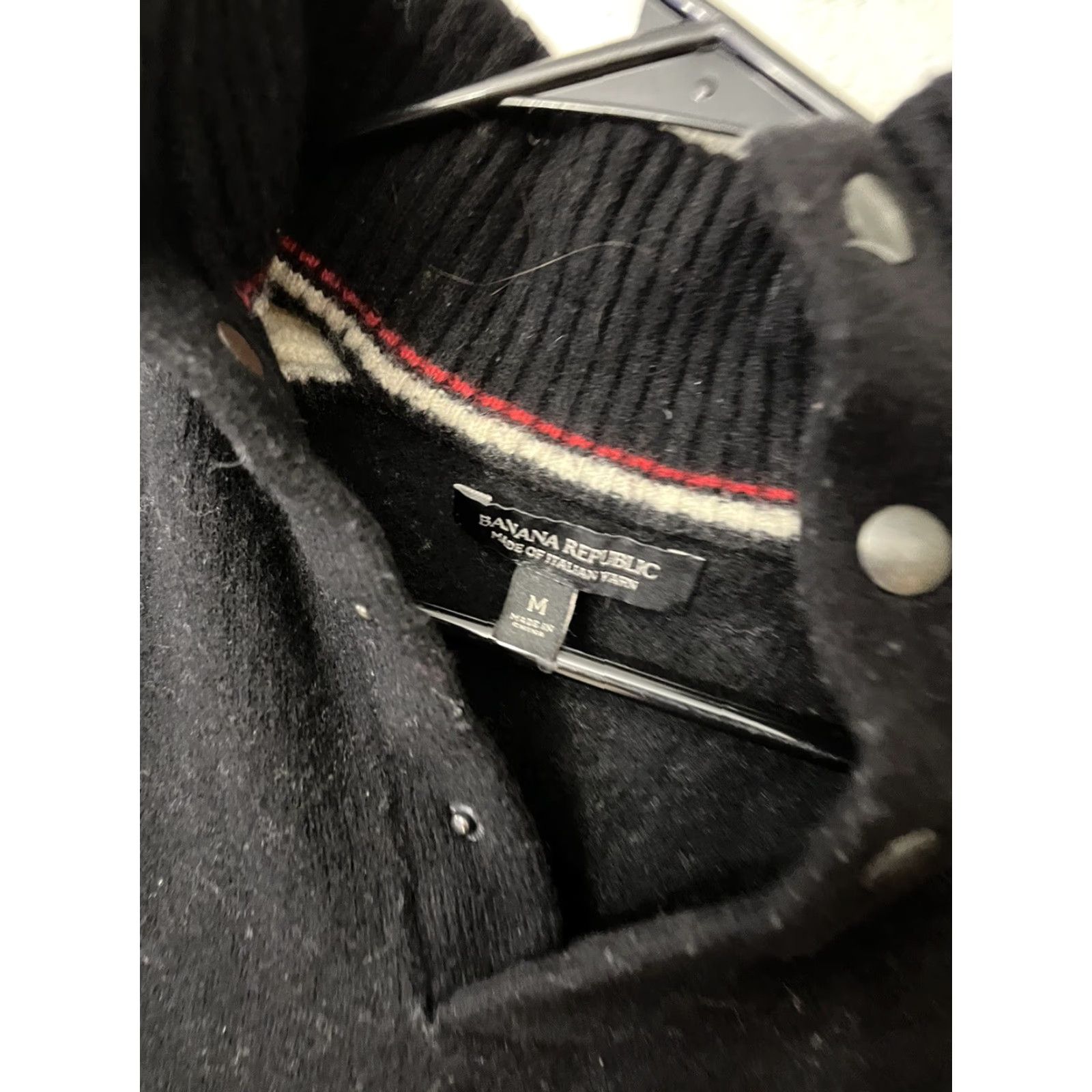 Banana Republic Banana Republic Banana Republic Made of Italian Yarn Mock Neck Top Sweater Black M Nylon Merino Wool Button Shirt? Size US M / EU 48-50 / 2 - 2 Thumbnail