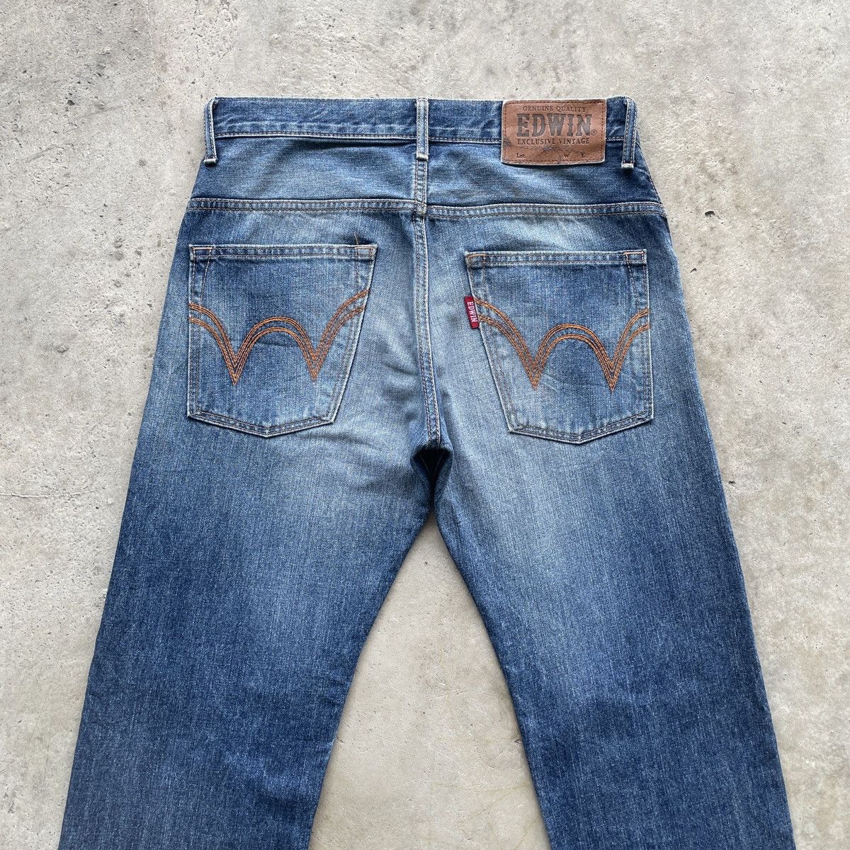Edwin × Jean Vintage Edwin XV Faded Denim Distressed Pants Jeans Size US 31 - 9 Thumbnail