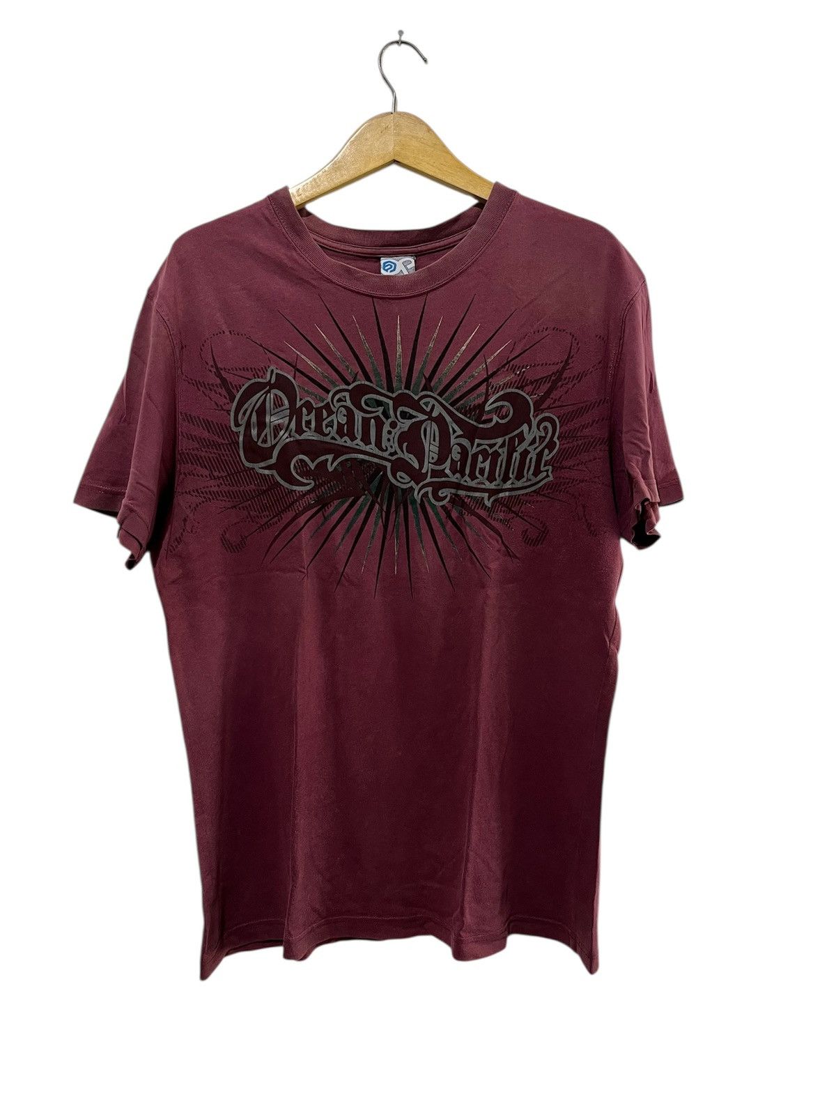 Ocean Pacific OP T-shirt Maron graphic Grunge Style Vintage Y2k Size US L / EU 52-54 / 3 - 2 Thumbnail