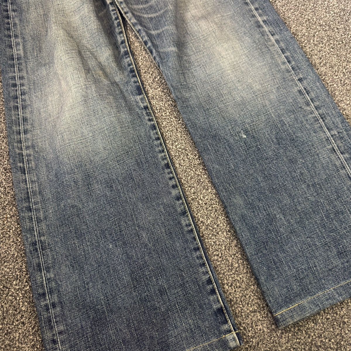 Undercover × Uniqlo 🔥🇯🇵 Vintage 90s Uniqlo UJ S003 Aging Faded Denim Size US 35 - 5 Thumbnail