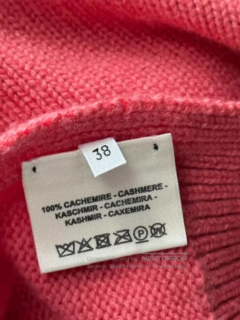 Hermes Hermes Pink V-Neck Keyhole Sweater Size XS / US 0-2 / IT 36-38 - 3 Thumbnail