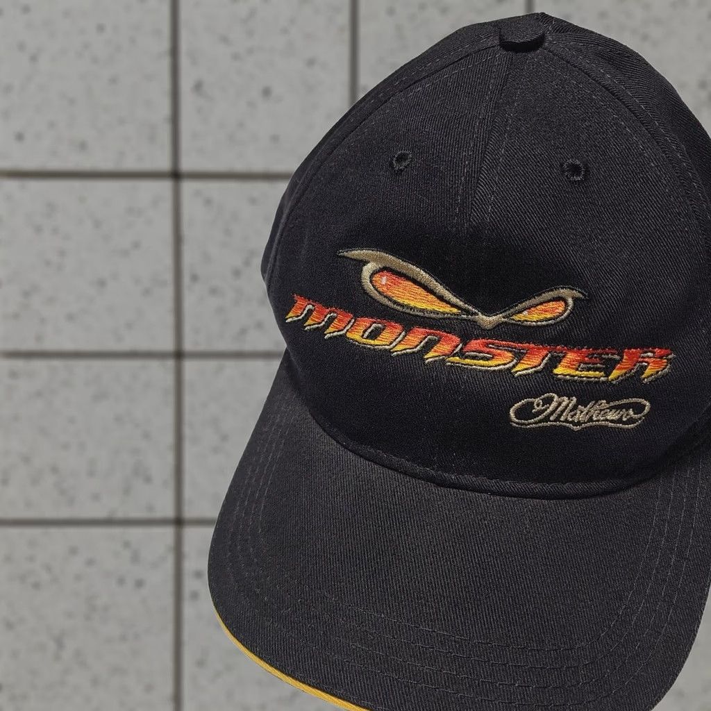 Lee Mathews VINTAGE Mathews Brand Archery Monster Bow Embroidered Logo One Size Adjustable Strapback Hat Mens Black Baseball Cap Size ONE SIZE - 1 Thumbnail