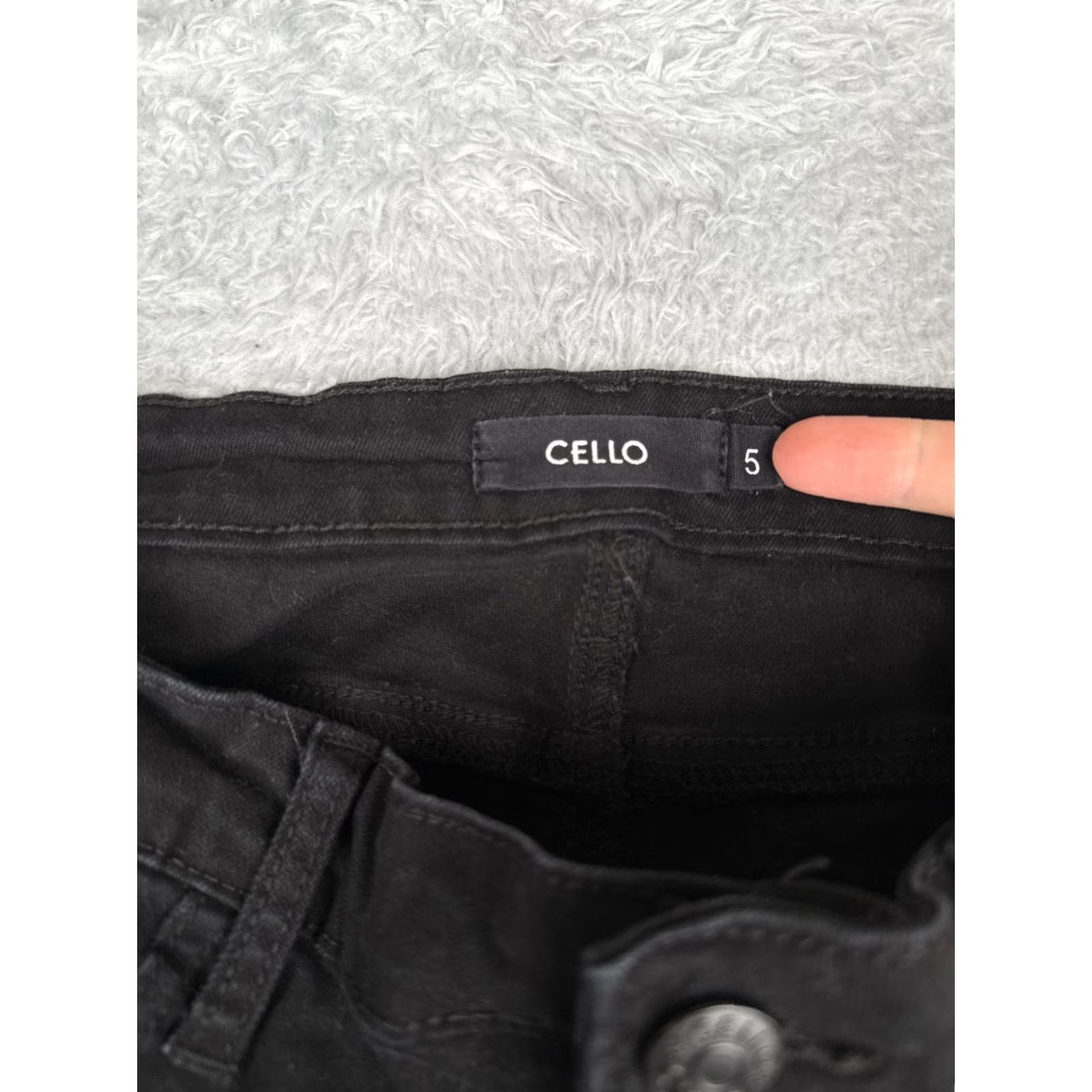 Denime Cello Jeans Junior 5 Black Denim Skinny Tapered Distressed Cotton 25x25 Size 27" / US 4 / IT 40 - 6 Thumbnail