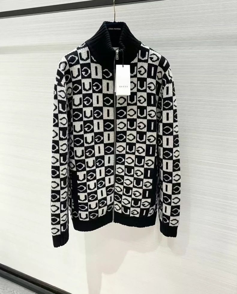 Gucci Gucci Wool Zip Knit Jacket M Size Size US M / EU 48-50 / 2 - 1 Thumbnail