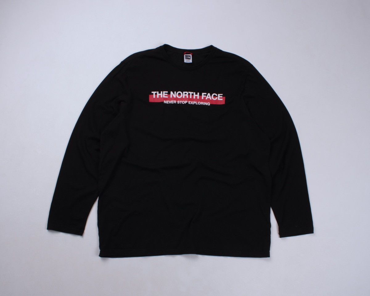 The North Face THE NORTH FACE Printed Logo Black Cotton Long Sleeve T-Shirt Size US XXL / EU 58 / 5 - 7 Thumbnail