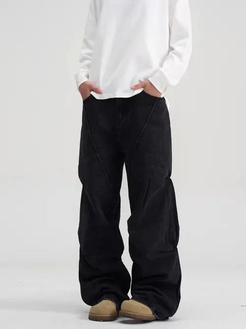 VIBE High street deconstructed design micro flare jeans Size US 34 / EU 50 - 1 Thumbnail