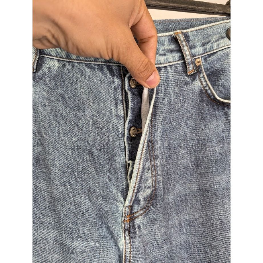 Balenciaga o1rshd1 Baggy Denim Jeans in Blue Size US 30 / EU 46 - 7 Thumbnail