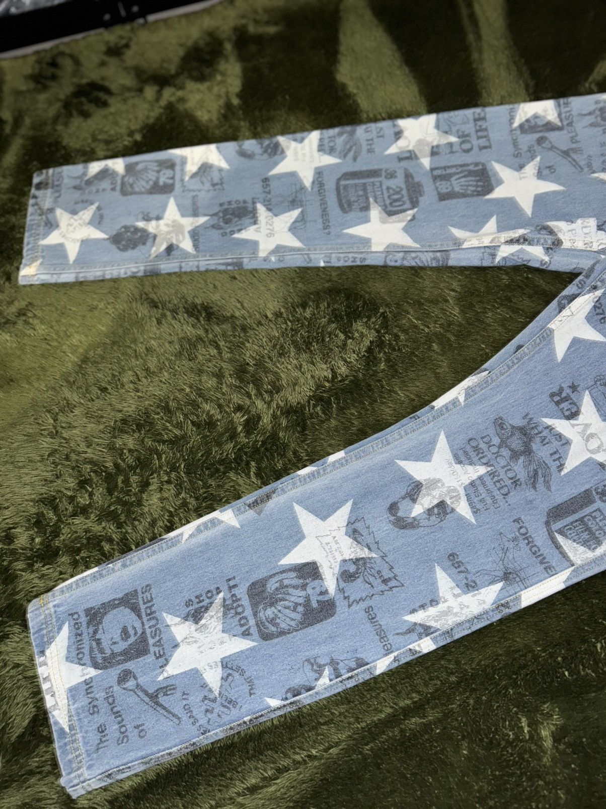 Pleasures [32] Pleasures star printed poppy denim pants light indigo Size US 32 / EU 48 - 6 Thumbnail