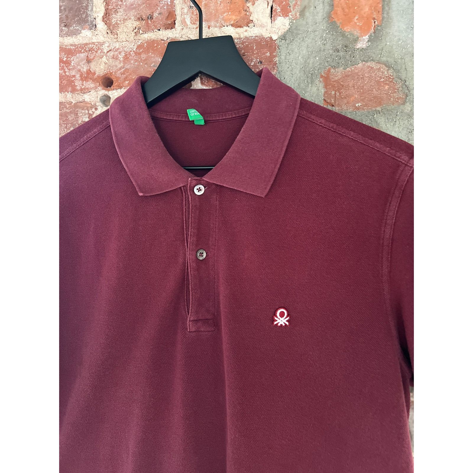 United Colors Of Benetton United Colors of Benetton Men's Maroon Polo Shirt Size M Size US M / EU 48-50 / 2 - 2 Thumbnail