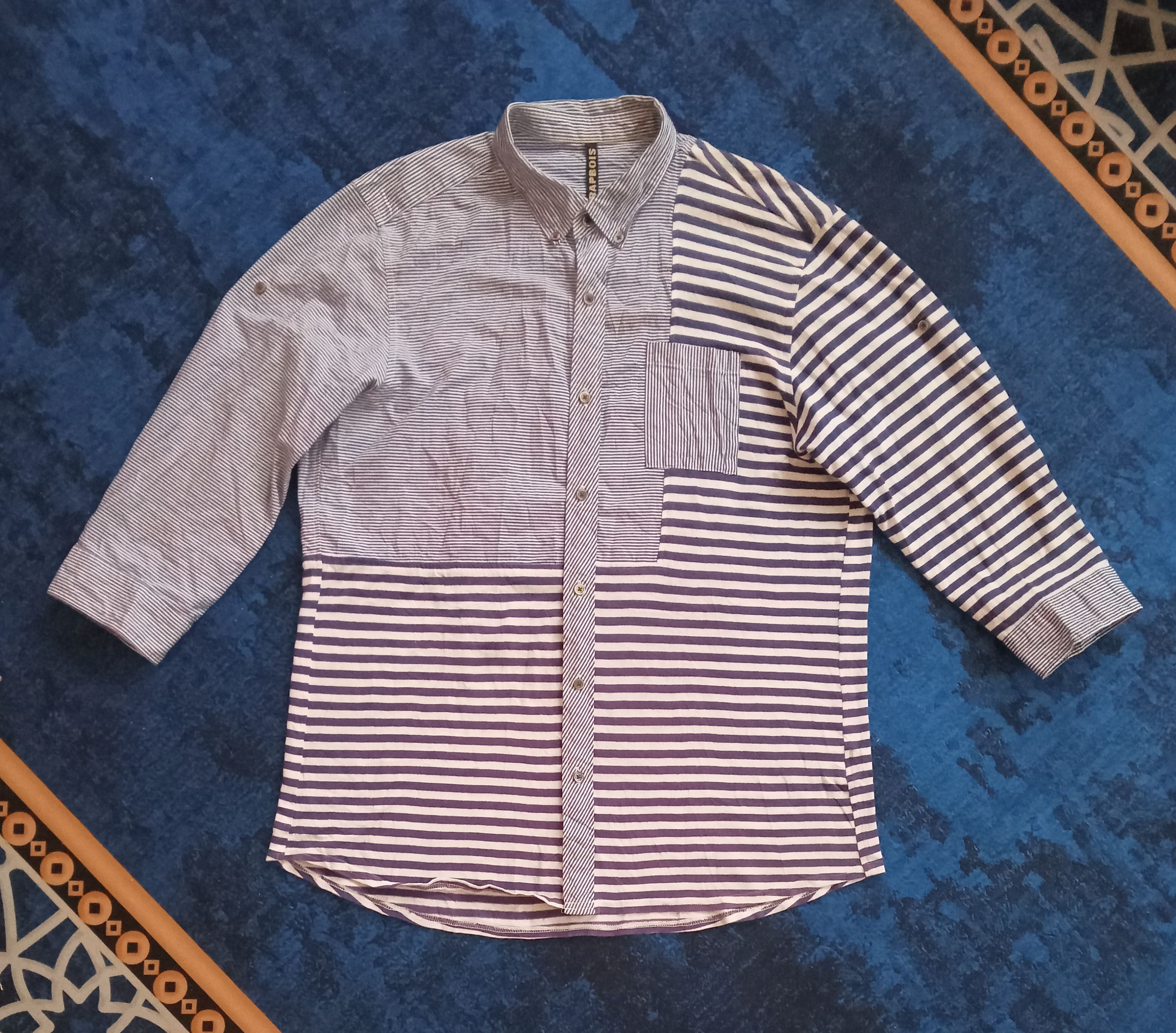 Frapbois Frapbois Issey Miyake Buttons Up Patchwork Rare Shirt Size US M / EU 48-50 / 2 - 1 Thumbnail