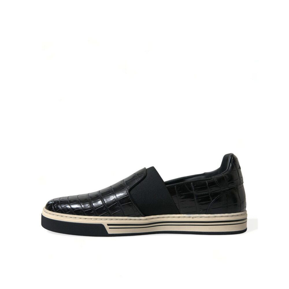 Dolce & Gabbana Dolce & Gabbana Elegant Crocodile Leather Low-Top Sneakers Size US 7 / EU 40 - 6 Thumbnail