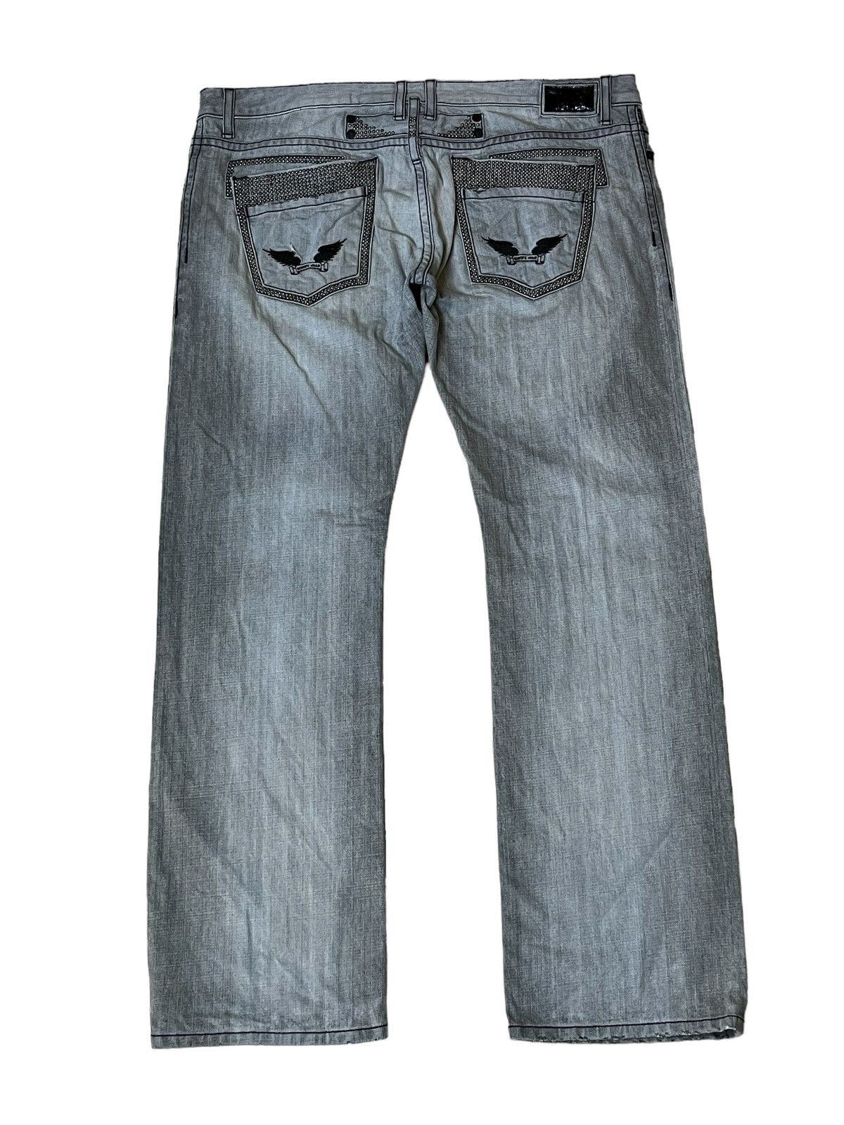 Robins Jeans SICK🔥VINTAGE ROBIN’S JEAN GREY LOWRISE STRAIGHT CUT JEANS Size US 44 / EU 60 - 1 Thumbnail