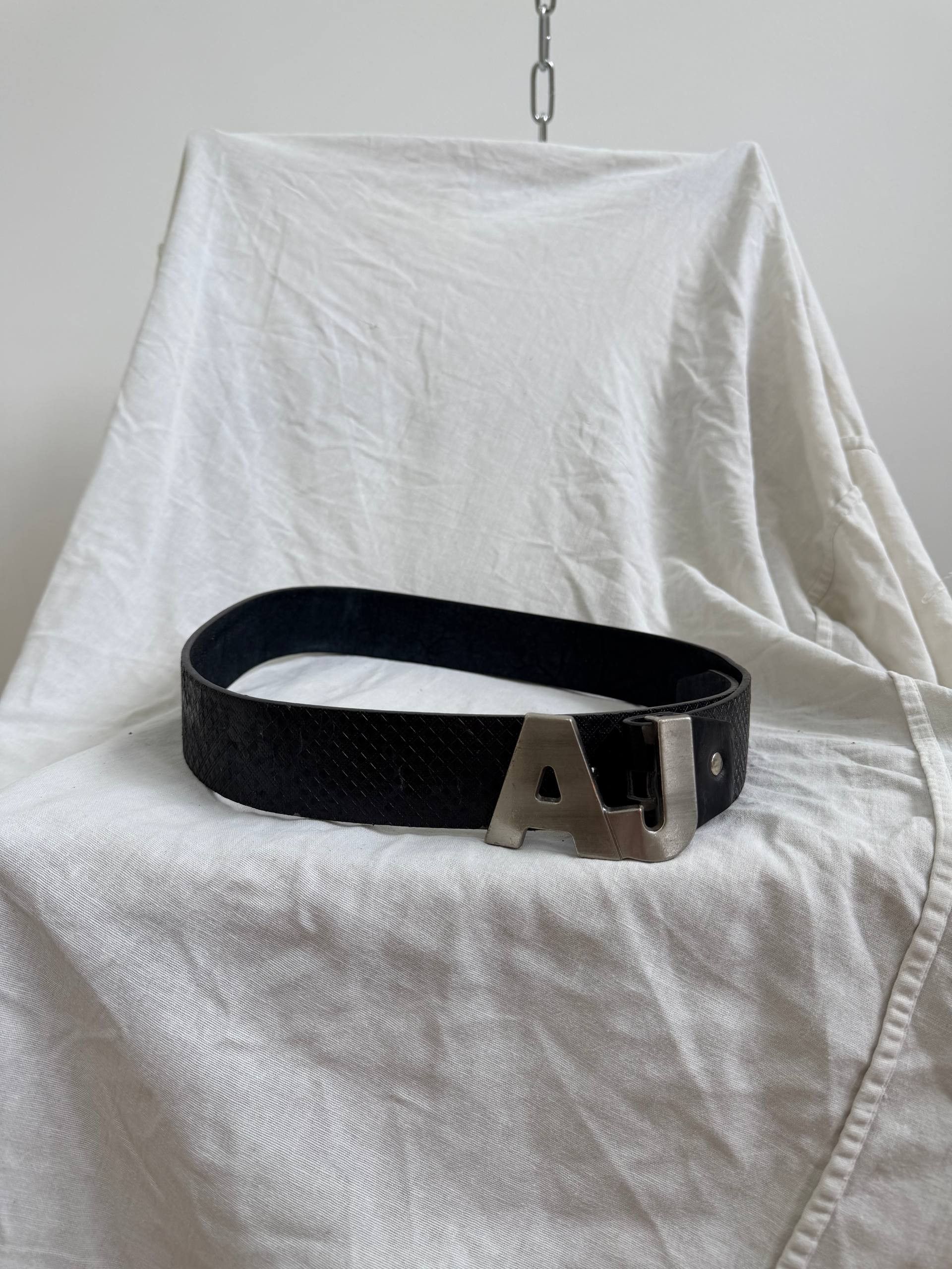 Armani Vintage Armani Jeans Big Logo Metal Logo Archive Belt Size ONE SIZE - 5 Thumbnail