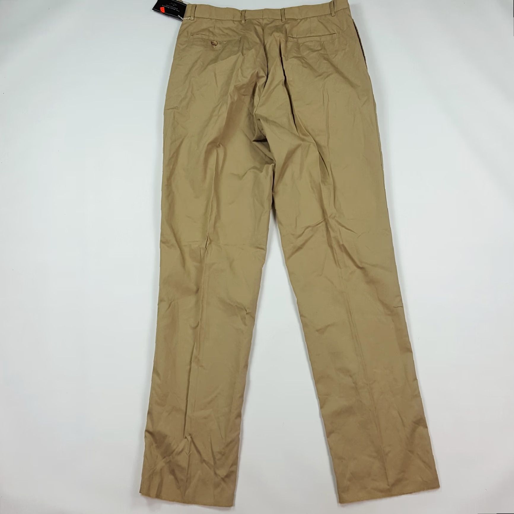 Logo 7 VINTAGE Greg Norman Golf Pleated Khakis Pants 38 Beige Twill 90s Shark Logo Men’s Casual Lounge Size US 38 / EU 54 - 7 Thumbnail