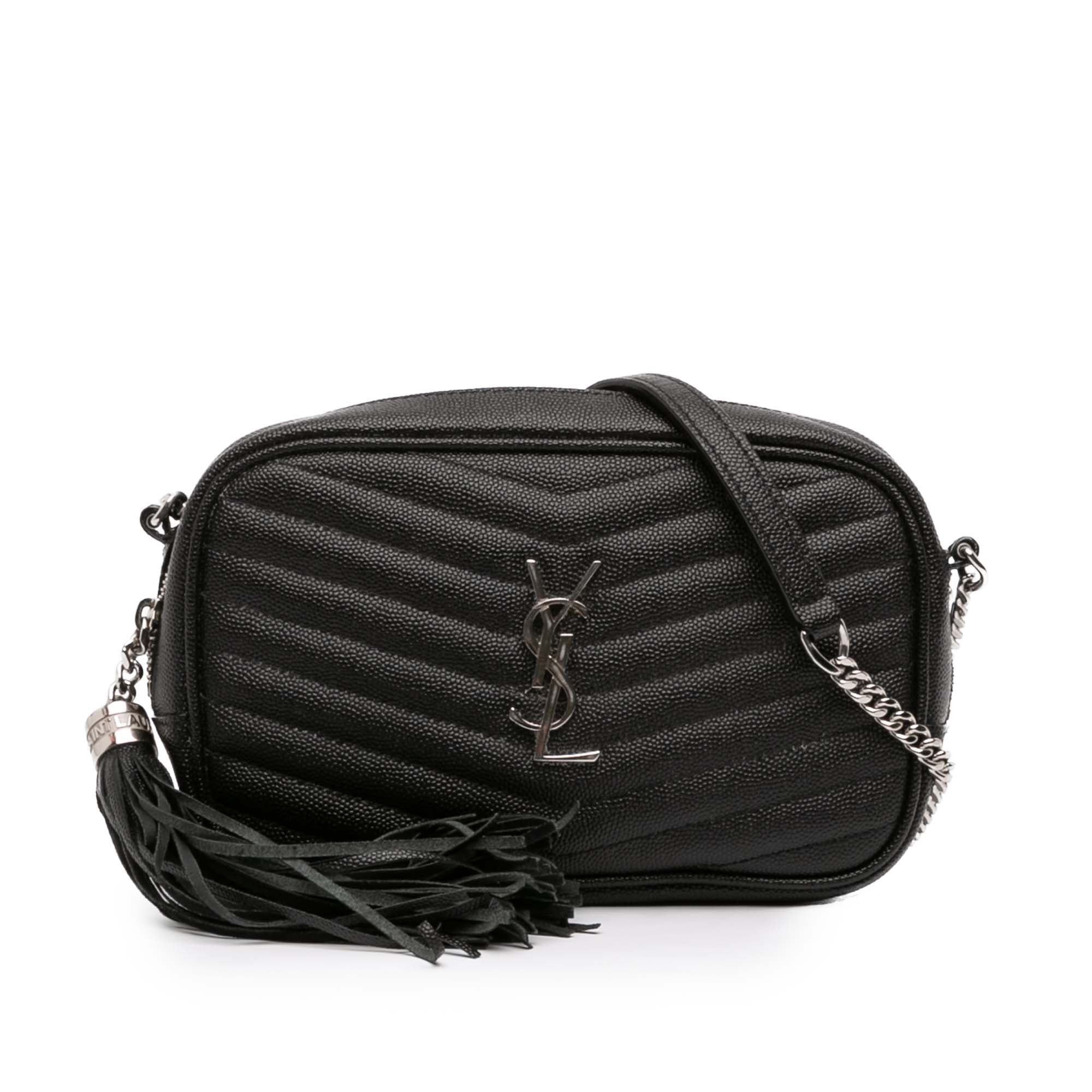 Saint Laurent Paris Mini Grain de Poudre Monogram Lou Camera Bag Size ONE SIZE - 1 Thumbnail