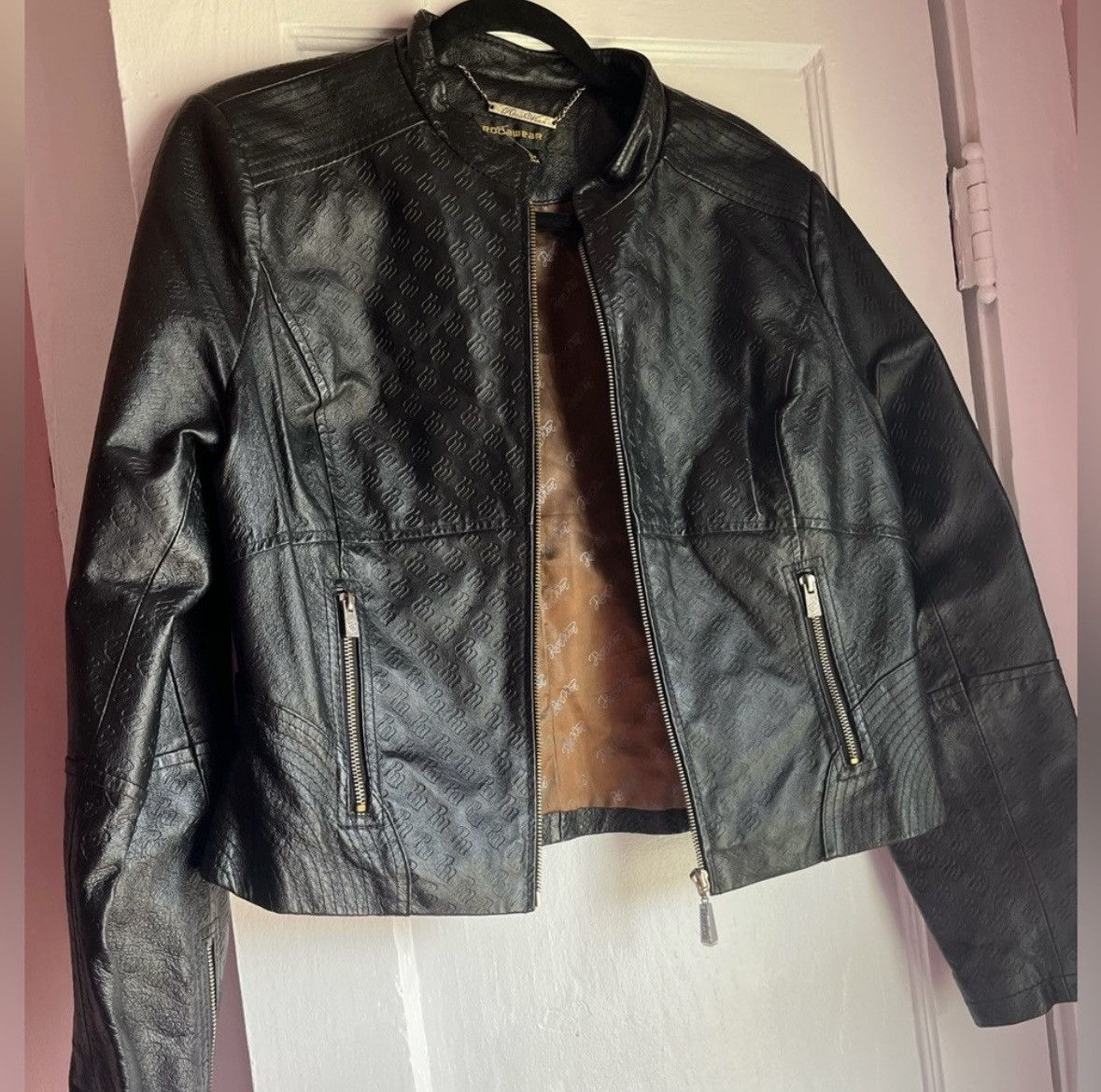 Rocawear Rocawear Women’s Leather Jacket Vintage Y2K Size Large Size L / US 10 / IT 46 - 1 Thumbnail
